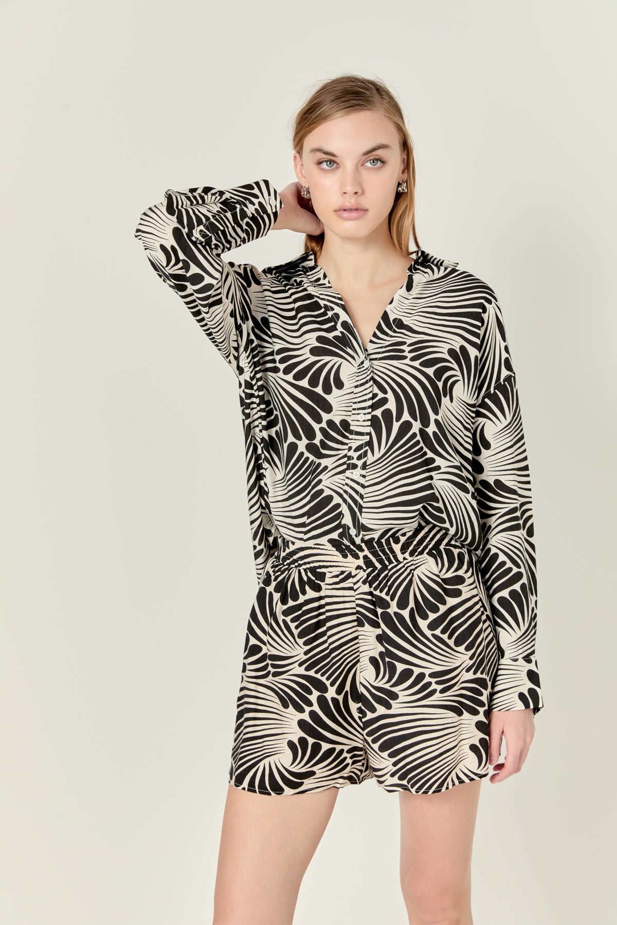 ENGLISH FACTORY - Print Long Sleeves Shirt - TOPS available at Objectrare