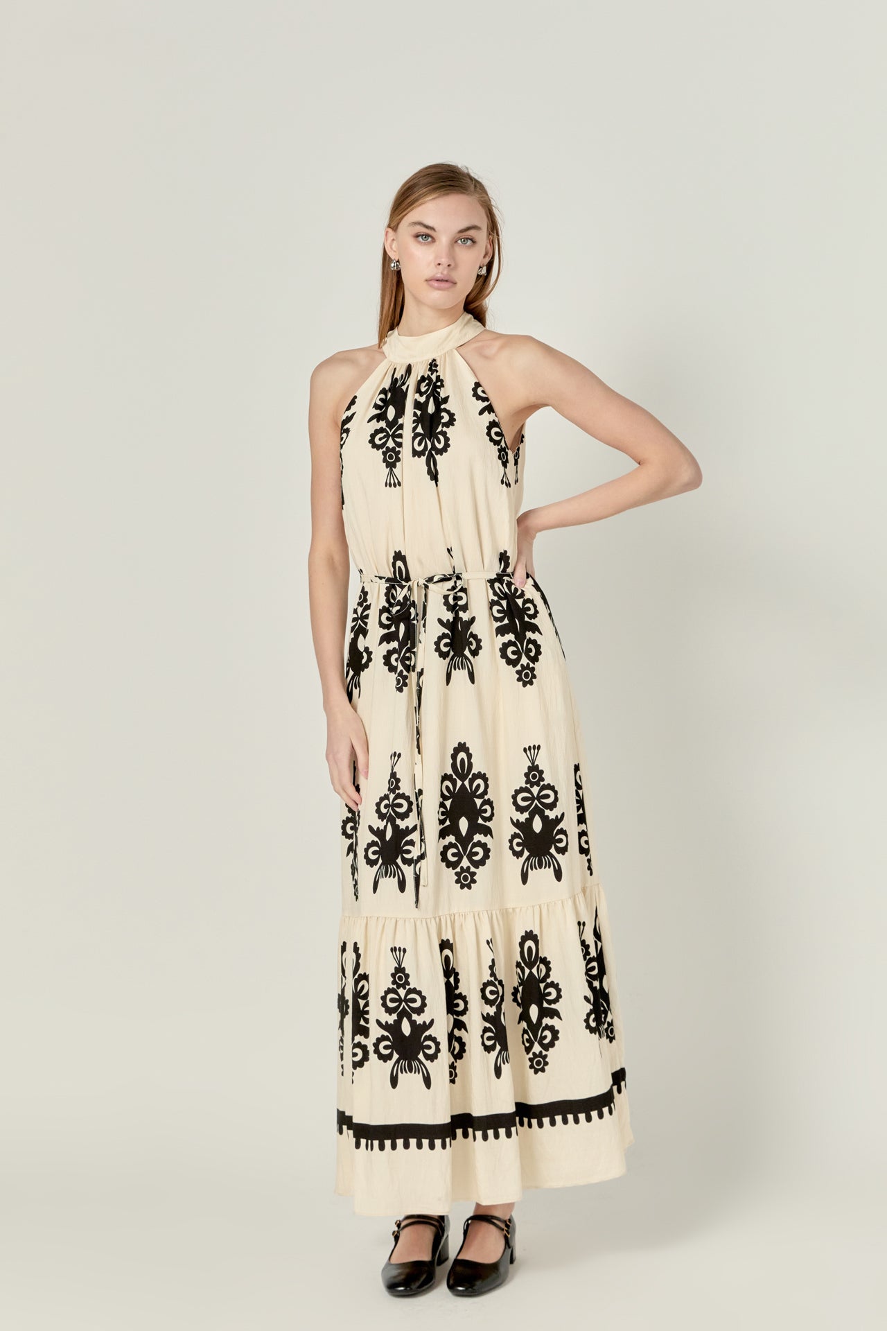 ENGLISH FACTORY - Print Collared Midi Dress - DRESSES available at Objectrare
