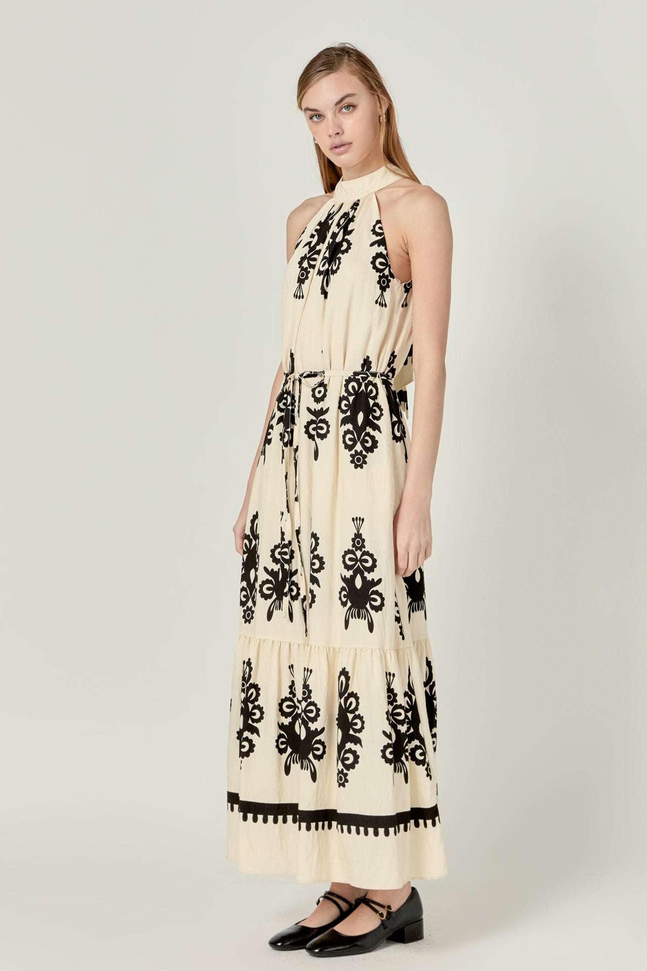 ENGLISH FACTORY - Print Collared Midi Dress - DRESSES available at Objectrare