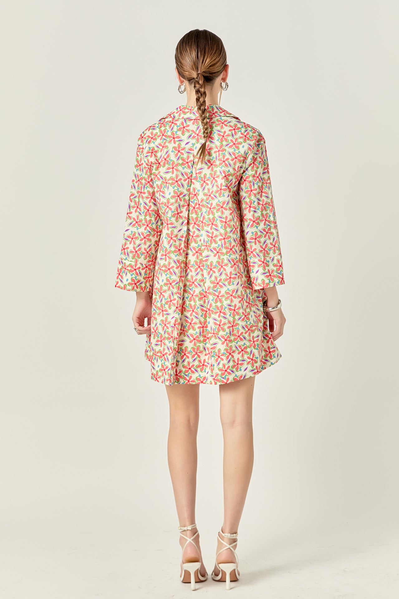 ENGLISH FACTORY - Print A-Line Kaftan Collar Dress - DRESSES available at Objectrare
