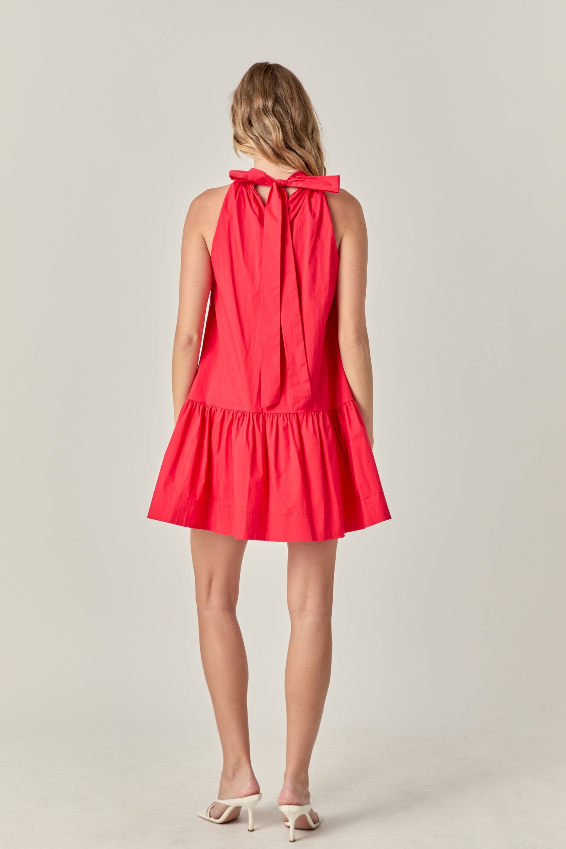 ENGLISH FACTORY - High Neck Ruffle Hem Mini Dress - DRESSES available at Objectrare