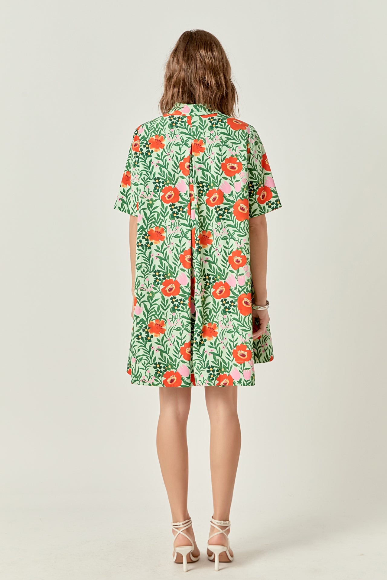 ENGLISH FACTORY - A-Line Short Sleeve Shirt Dress - DRESSES available at Objectrare