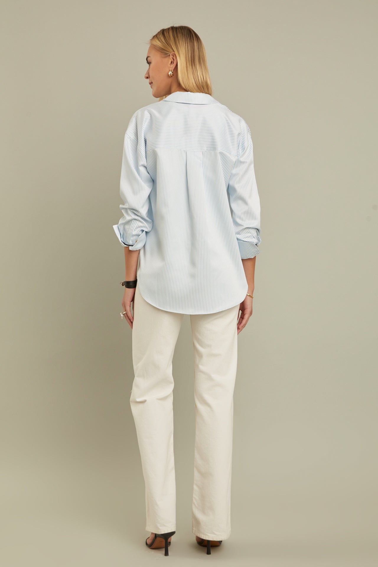 ENGLISH FACTORY - Stripe Shirt in Blue - TOPS available at Objectrare