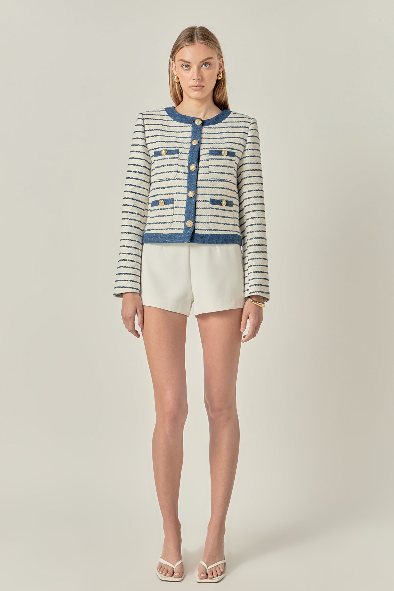 ENGLISH FACTORY - Boucle Contrast Jacket - JACKETS available at Objectrare