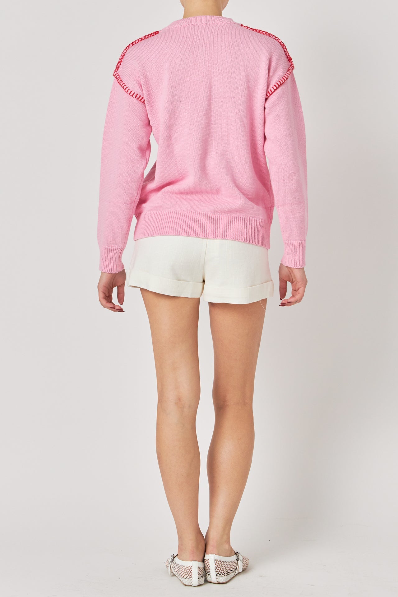 ENGLISH FACTORY - Joan Stitch Detailed Crew Neck Knit - SWEATERS & KNITS available at Objectrare