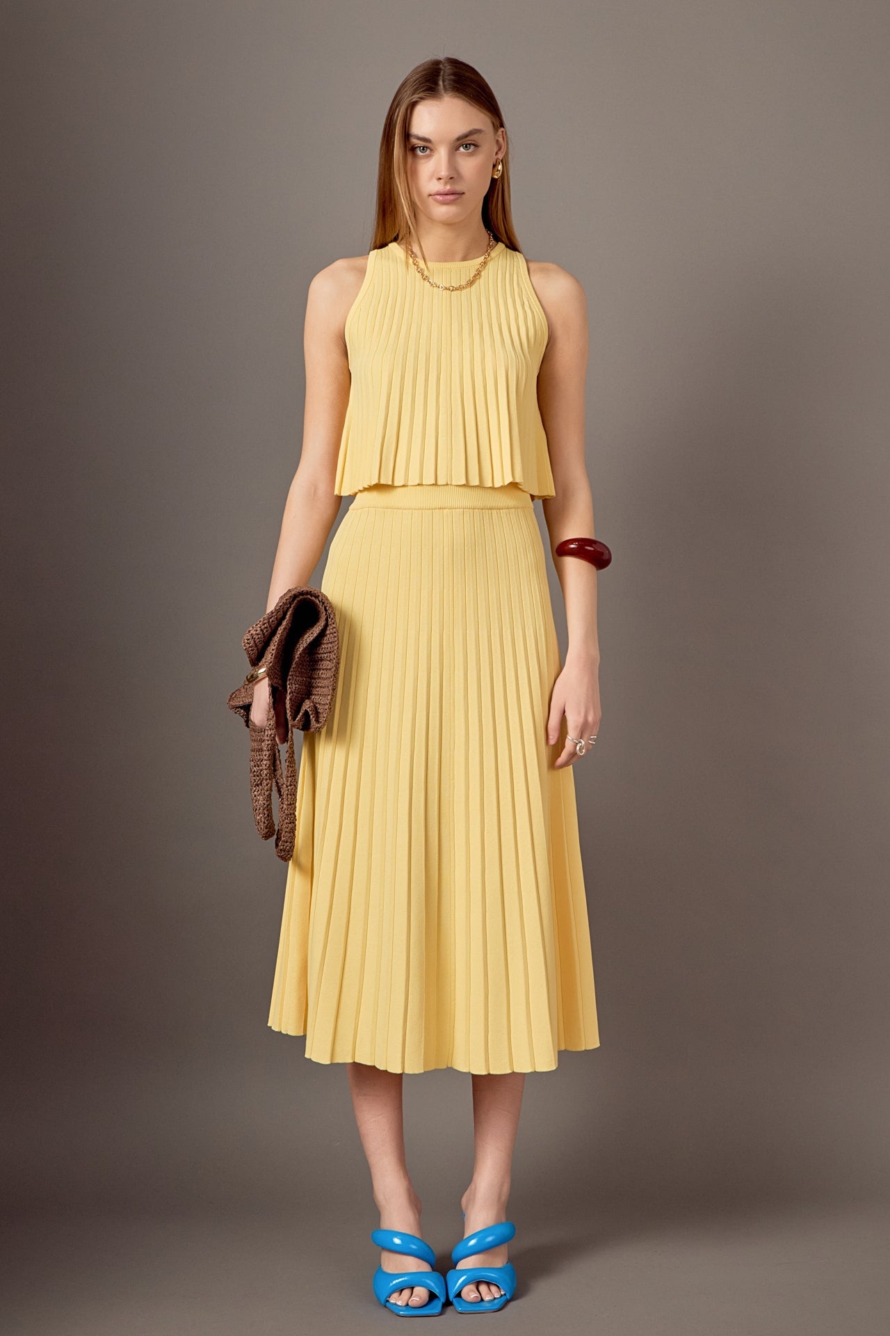 ENGLISH FACTORY - Madison Knit Sleeveless Top - TOPS available at Objectrare