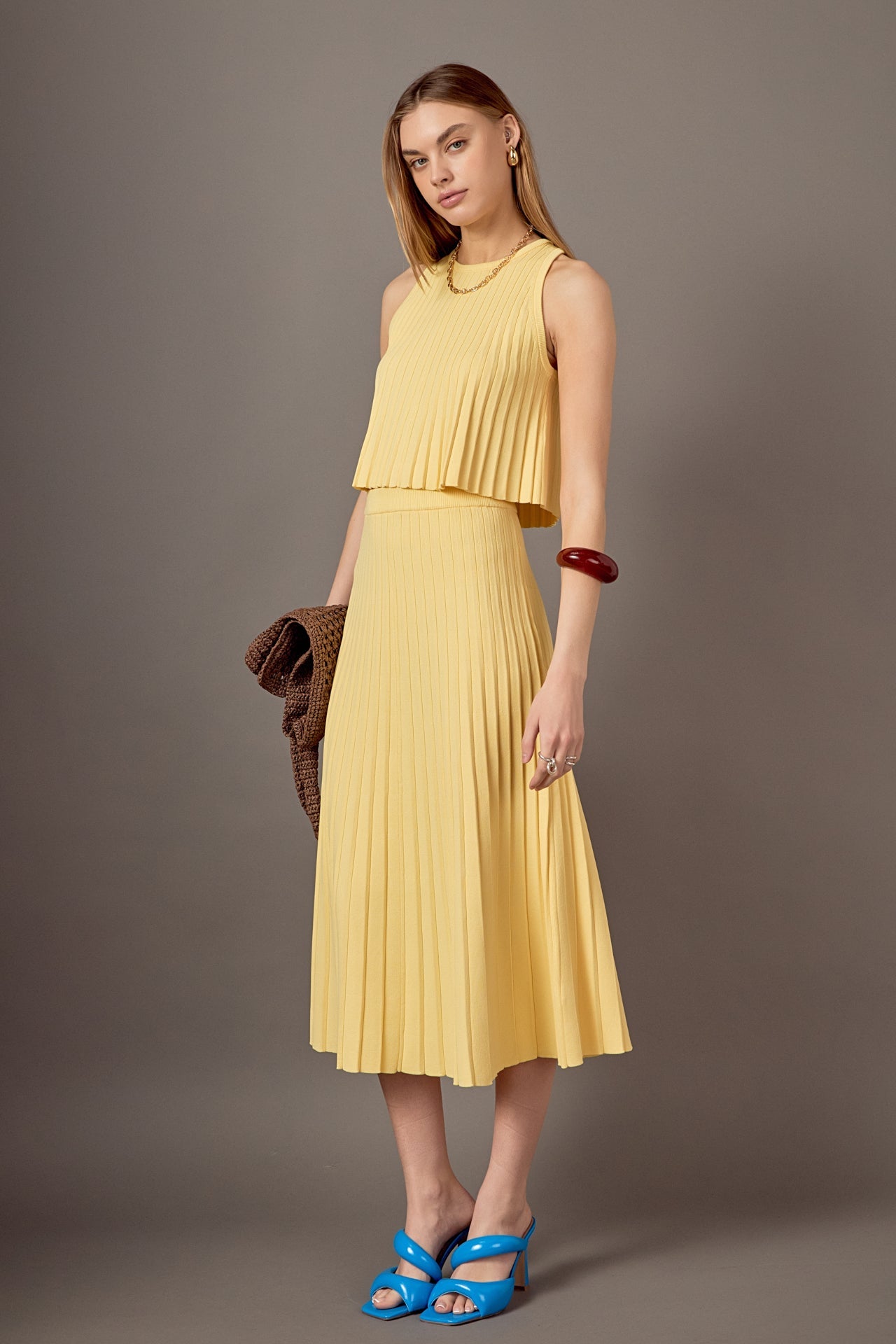 ENGLISH FACTORY - Madison Knit Sleeveless Top - TOPS available at Objectrare