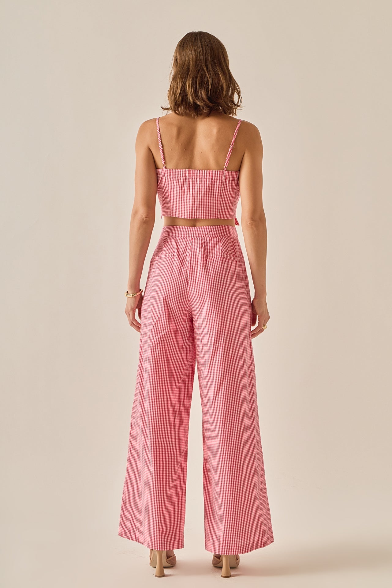 ENGLISH FACTORY - Gingham Twist Crop Top - TOPS available at Objectrare
