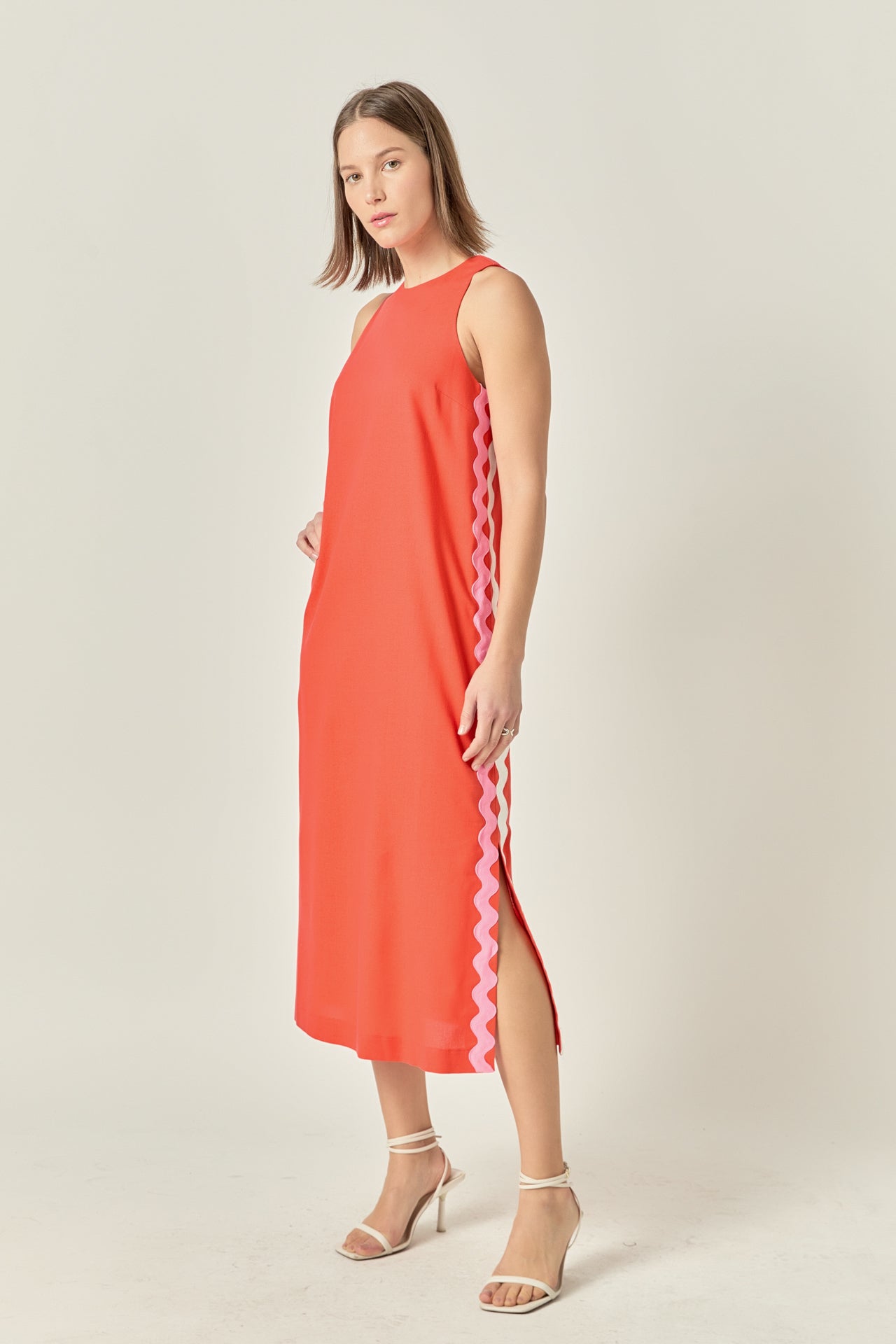 ENGLISH FACTORY - Sleeveless Ric Rac Midi Dress - DRESSES available at Objectrare