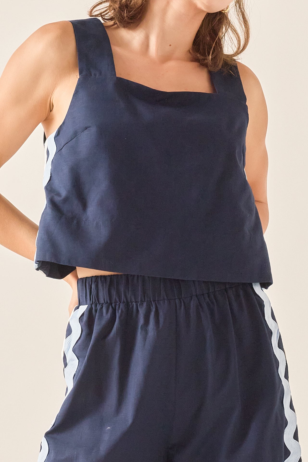 ENGLISH FACTORY - The Ric Rac Detail Tank - TOPS available at Objectrare