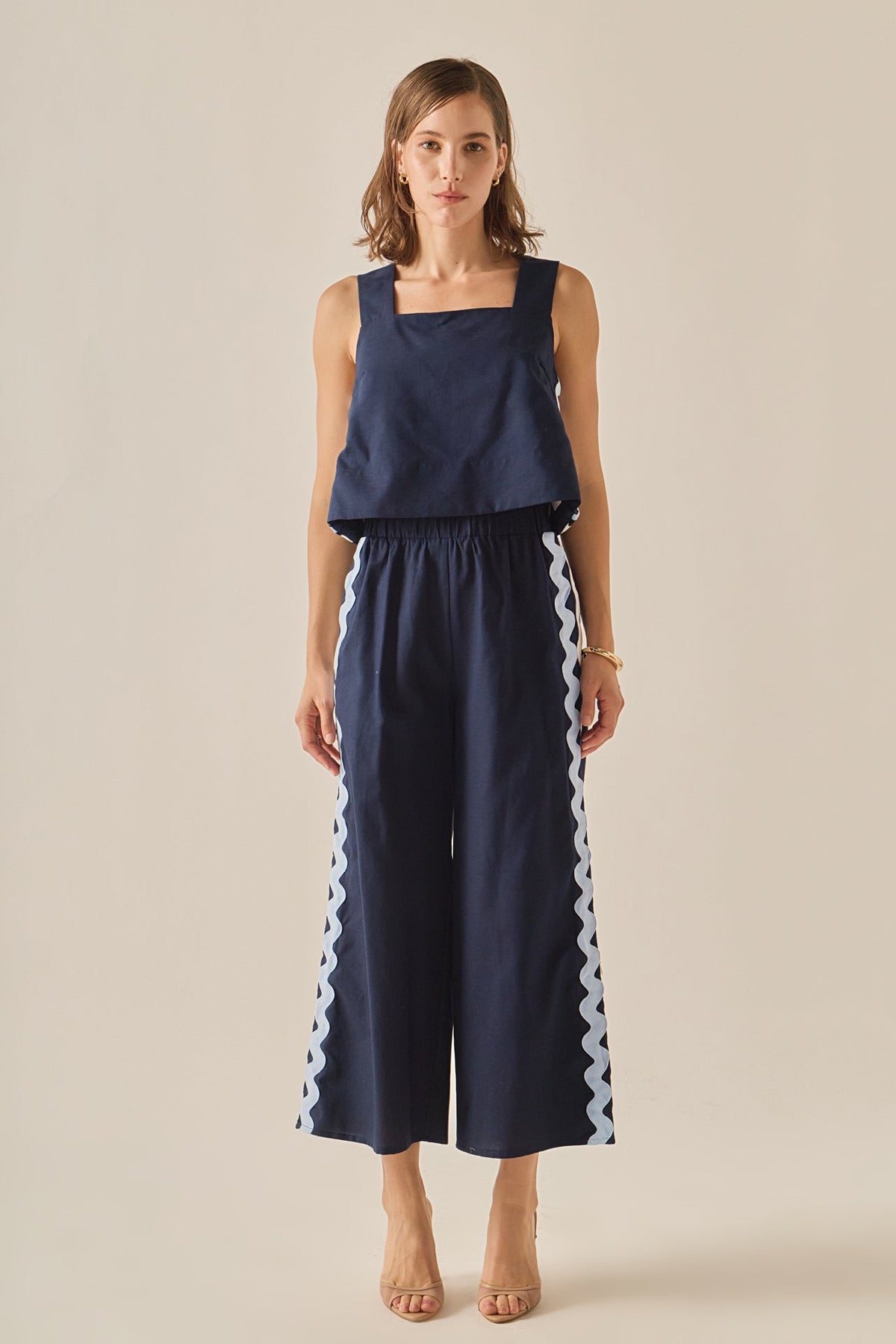 ENGLISH FACTORY - The Ric Rac Detail Tank - TOPS available at Objectrare