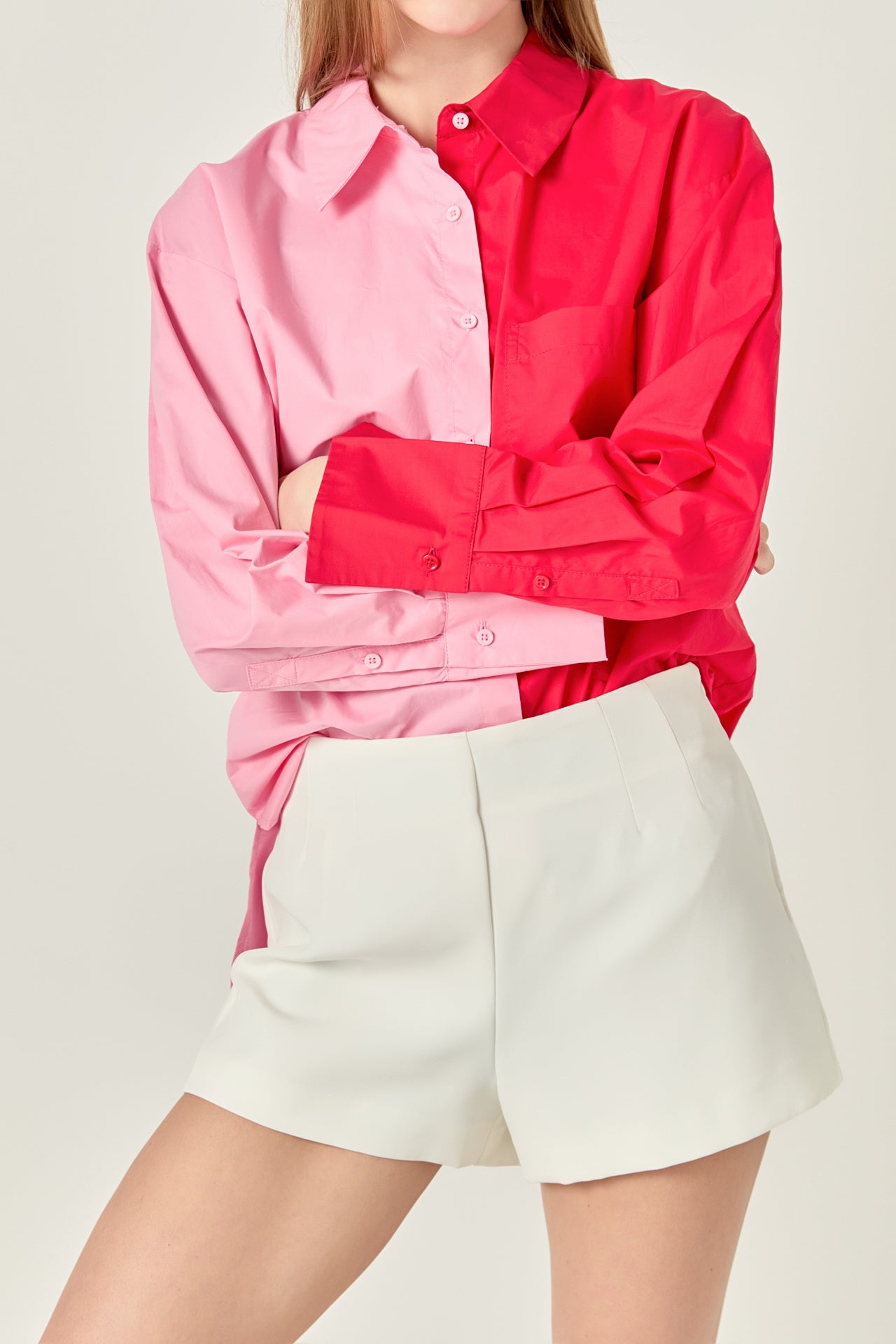 ENGLISH FACTORY - Colorblock Shirt - BLOUSES available at Objectrare