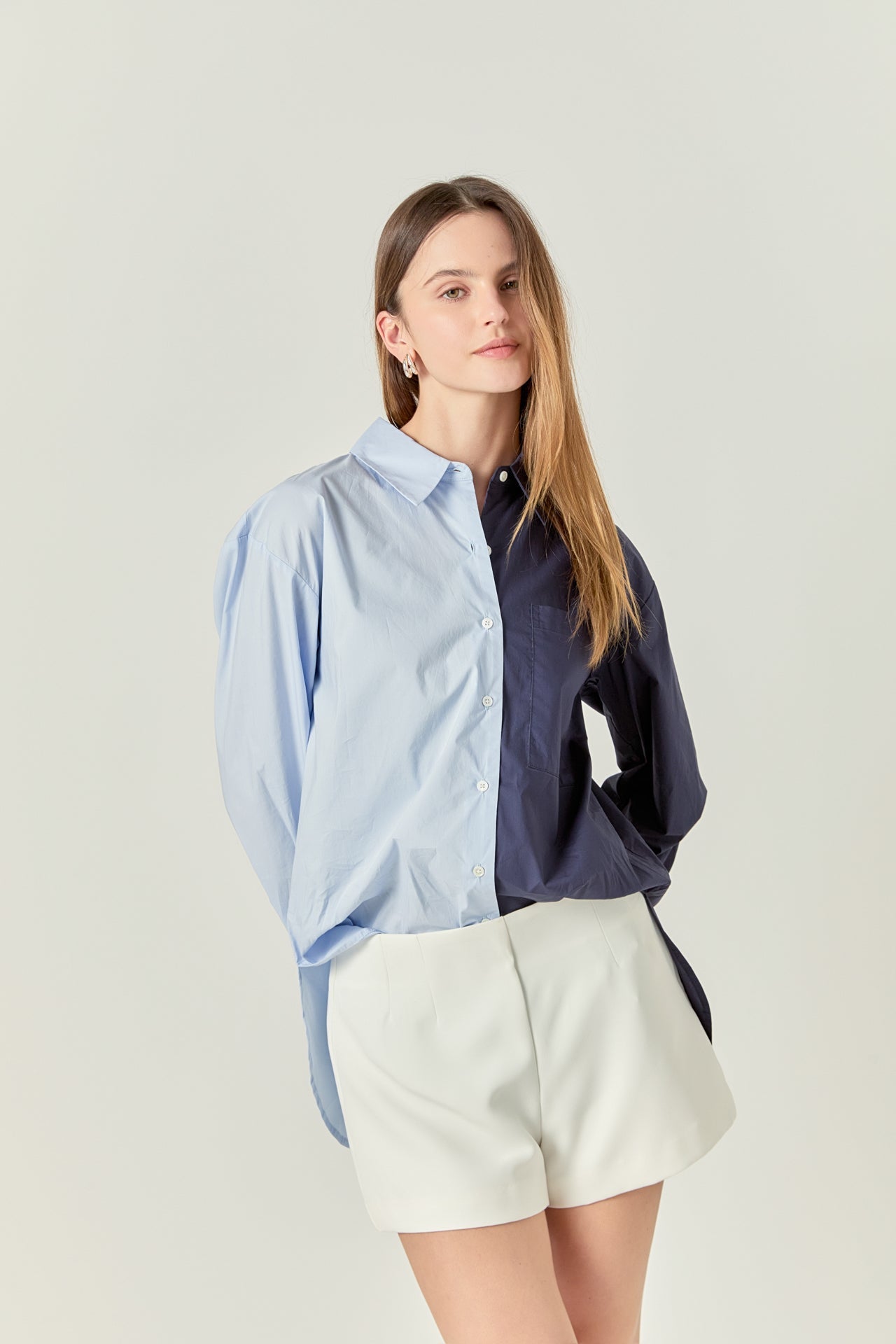 ENGLISH FACTORY - Colorblock Shirt - BLOUSES available at Objectrare