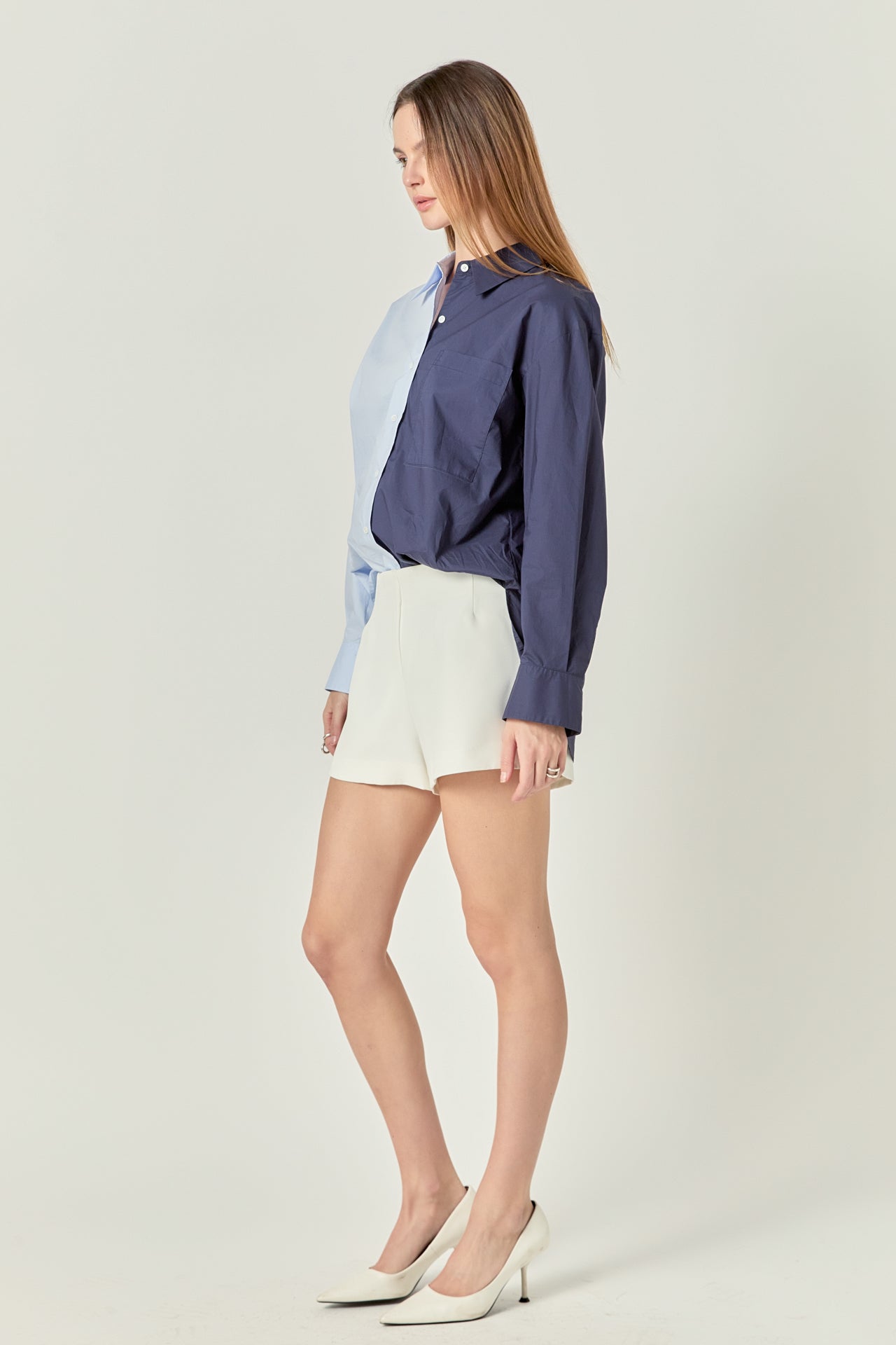 ENGLISH FACTORY - Colorblock Shirt - BLOUSES available at Objectrare