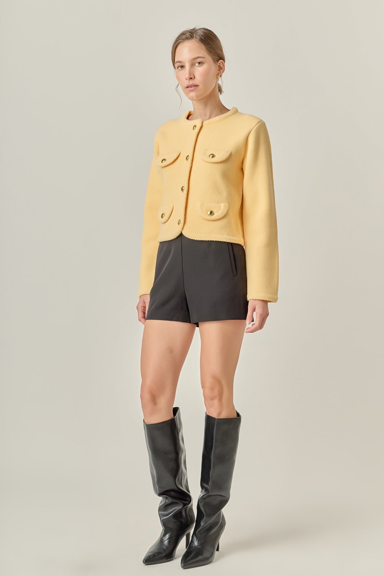ENGLISH FACTORY - Round Hem Cardigan - SWEATERS & KNITS available at Objectrare