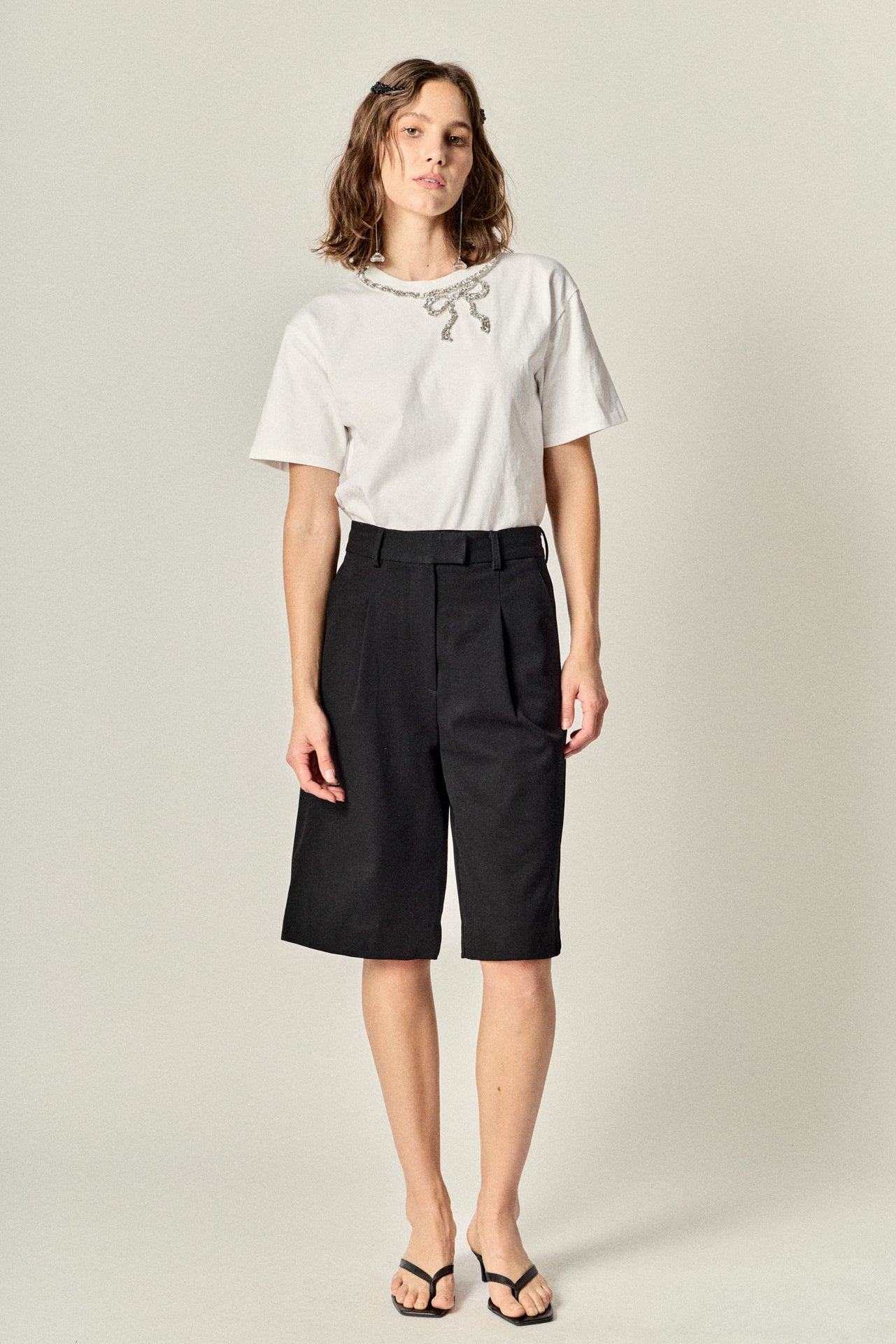 ENGLISH FACTORY - Dazzle Bow Tee - TOPS available at Objectrare