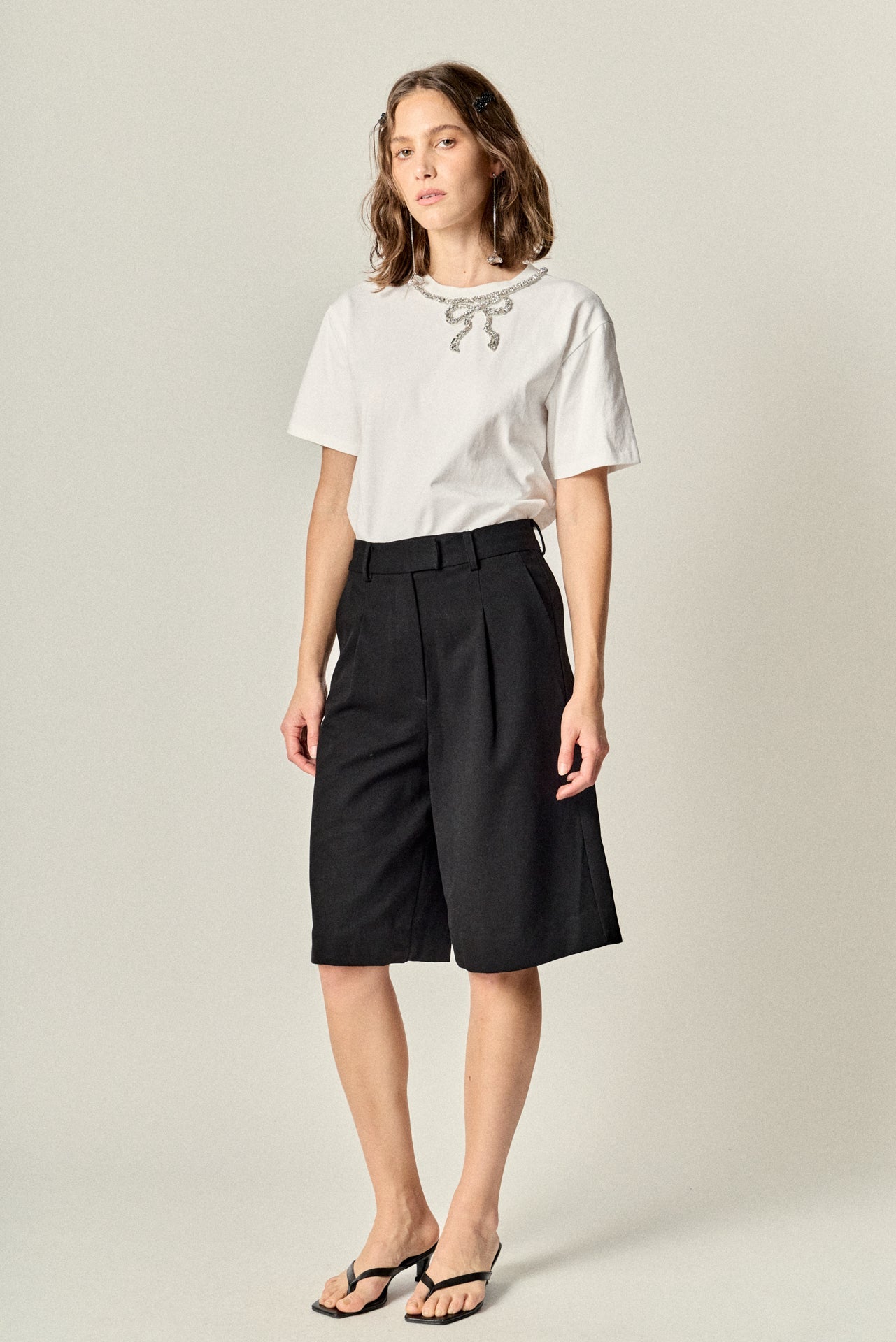 ENGLISH FACTORY - Dazzle Bow Tee - T-SHIRTS available at Objectrare