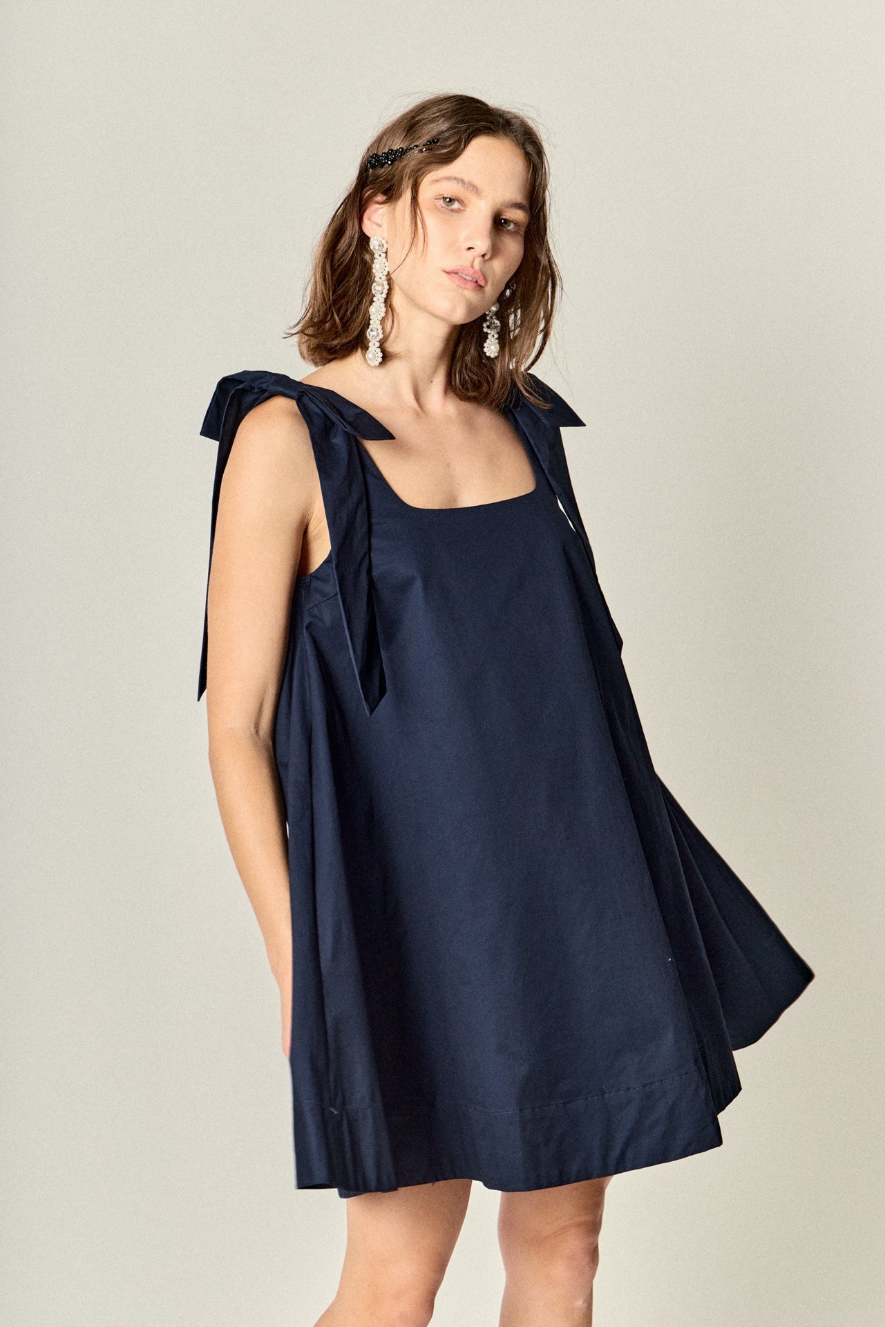 ENGLISH FACTORY - Femme Bow Detail Mini Dress - DRESSES available at Objectrare