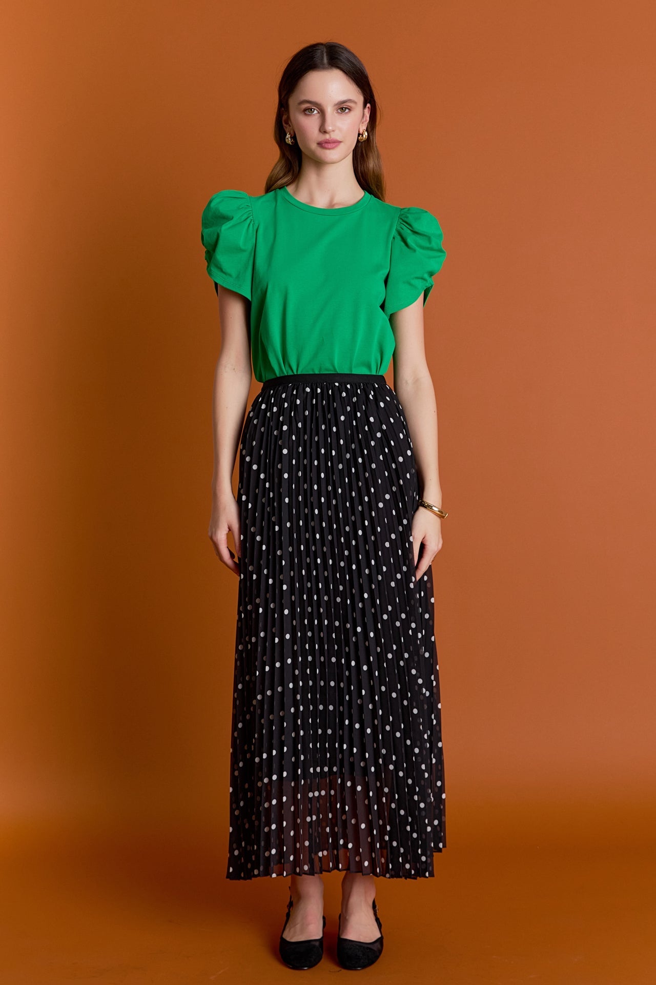 ENGLISH FACTORY - Ruched Sleeve T-Shirt - TOPS available at Objectrare