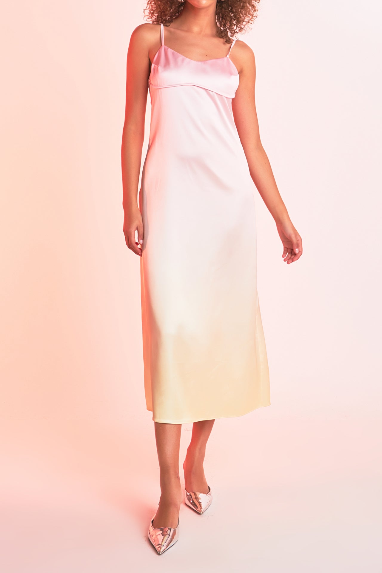 ENDLESS ROSE - Ombre Sleeveless Midi Dress - DRESSES available at Objectrare