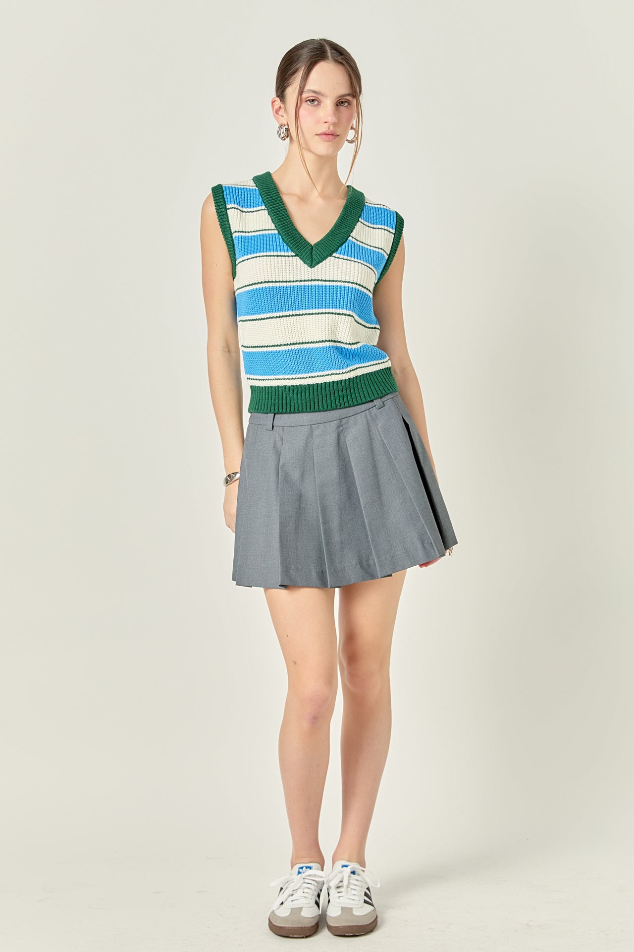 ENGLISH FACTORY - Wide Stripe Sleeveless Top - TOPS available at Objectrare