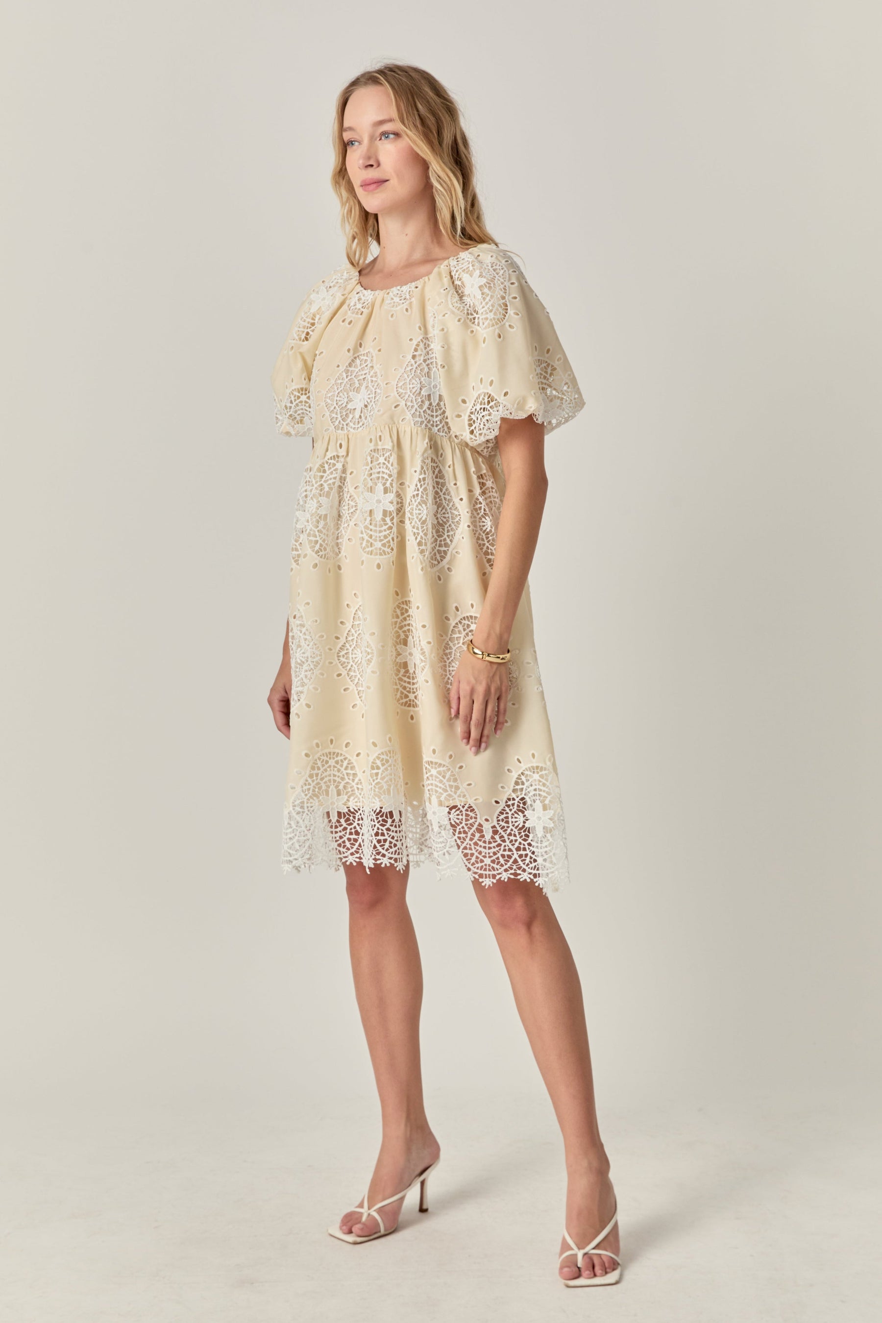 ENGLISH FACTORY - The Amelie Eyelet Dress - DRESSES available at Objectrare