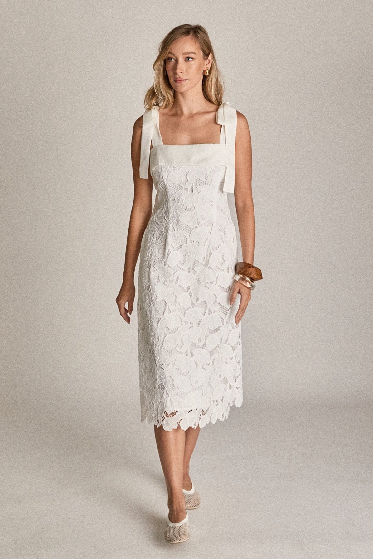 Bow Belle Lace Midi