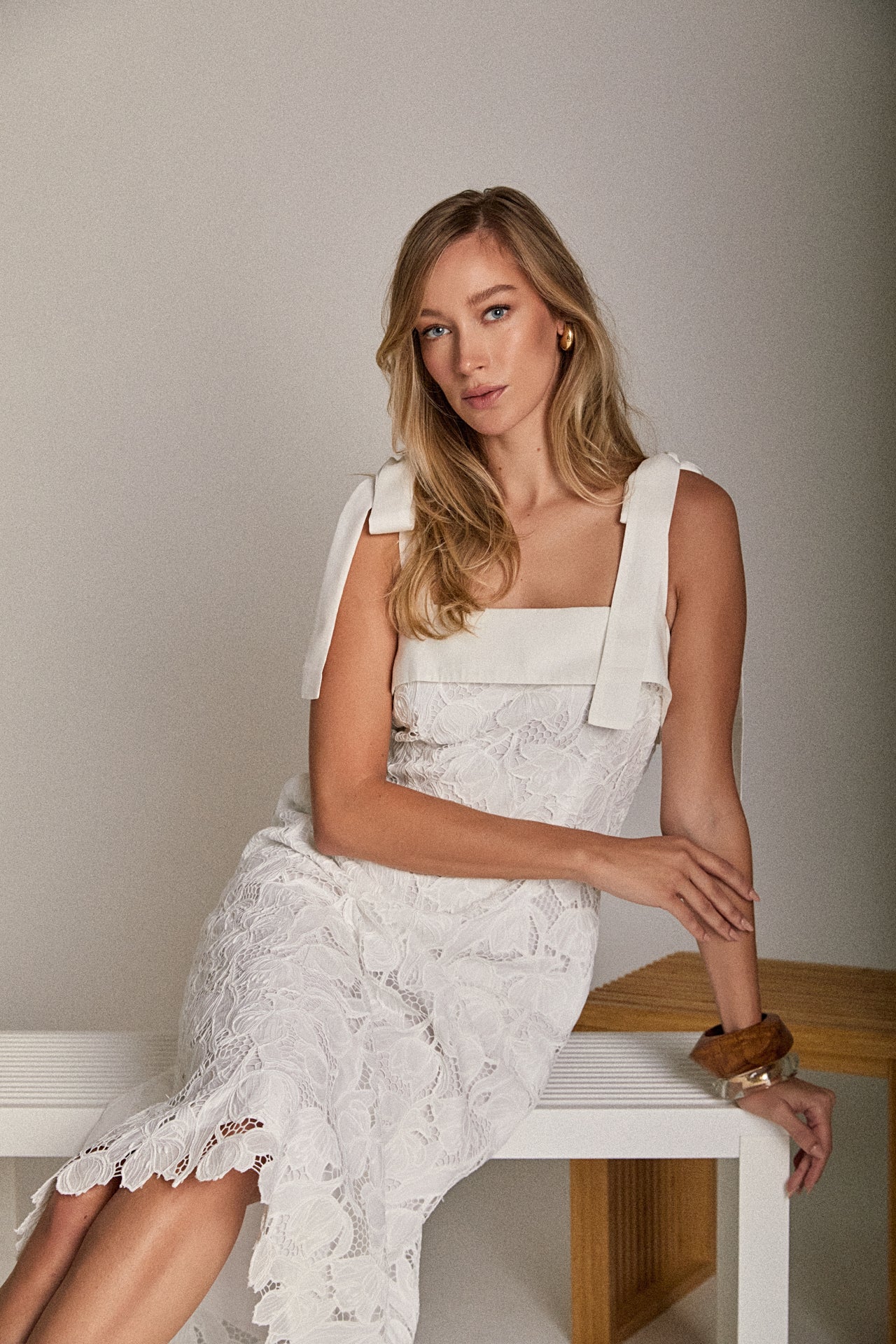Bow Belle Lace Midi