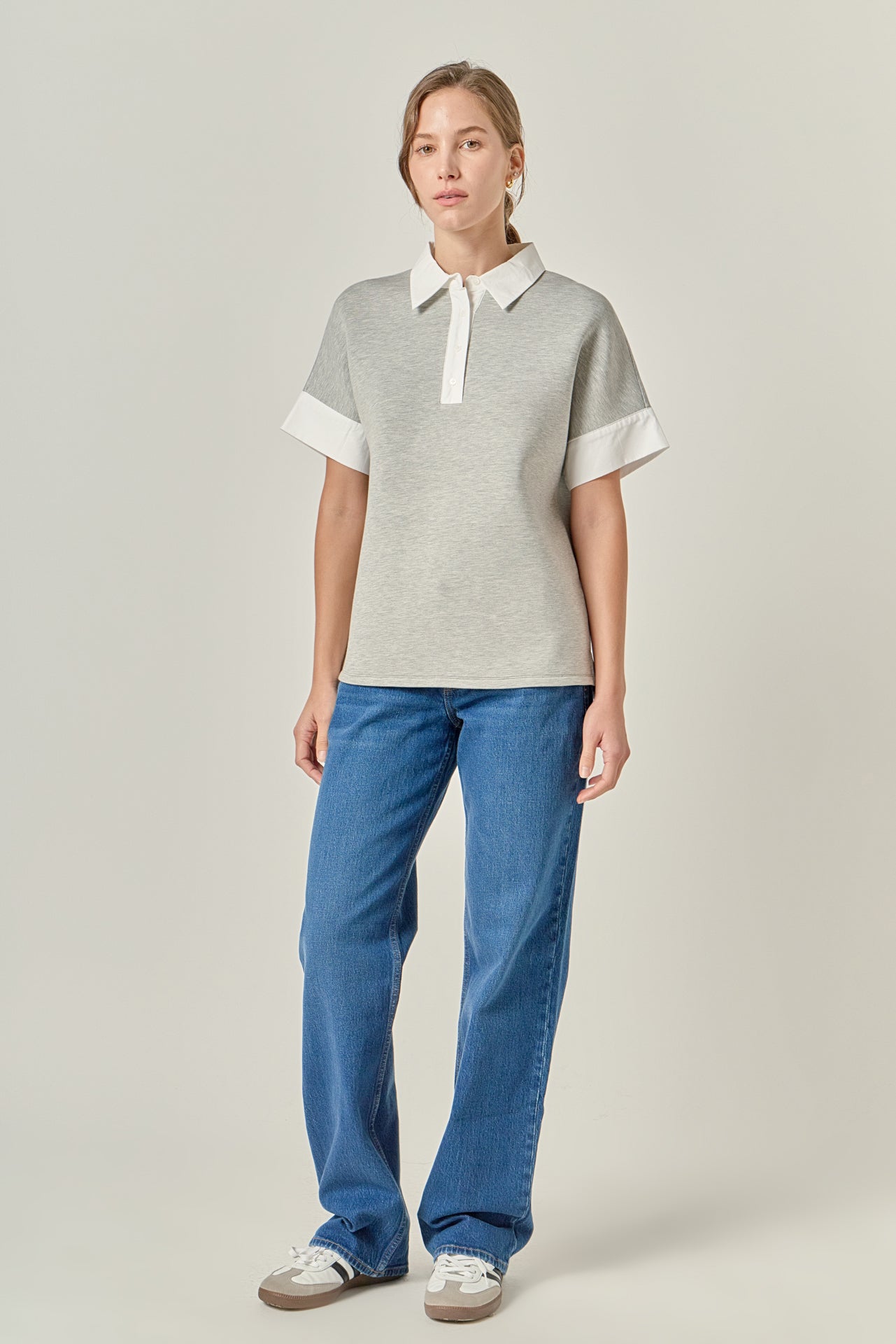 ENGLISH FACTORY - Scuba Collar Sweatshirt - TOPS available at Objectrare