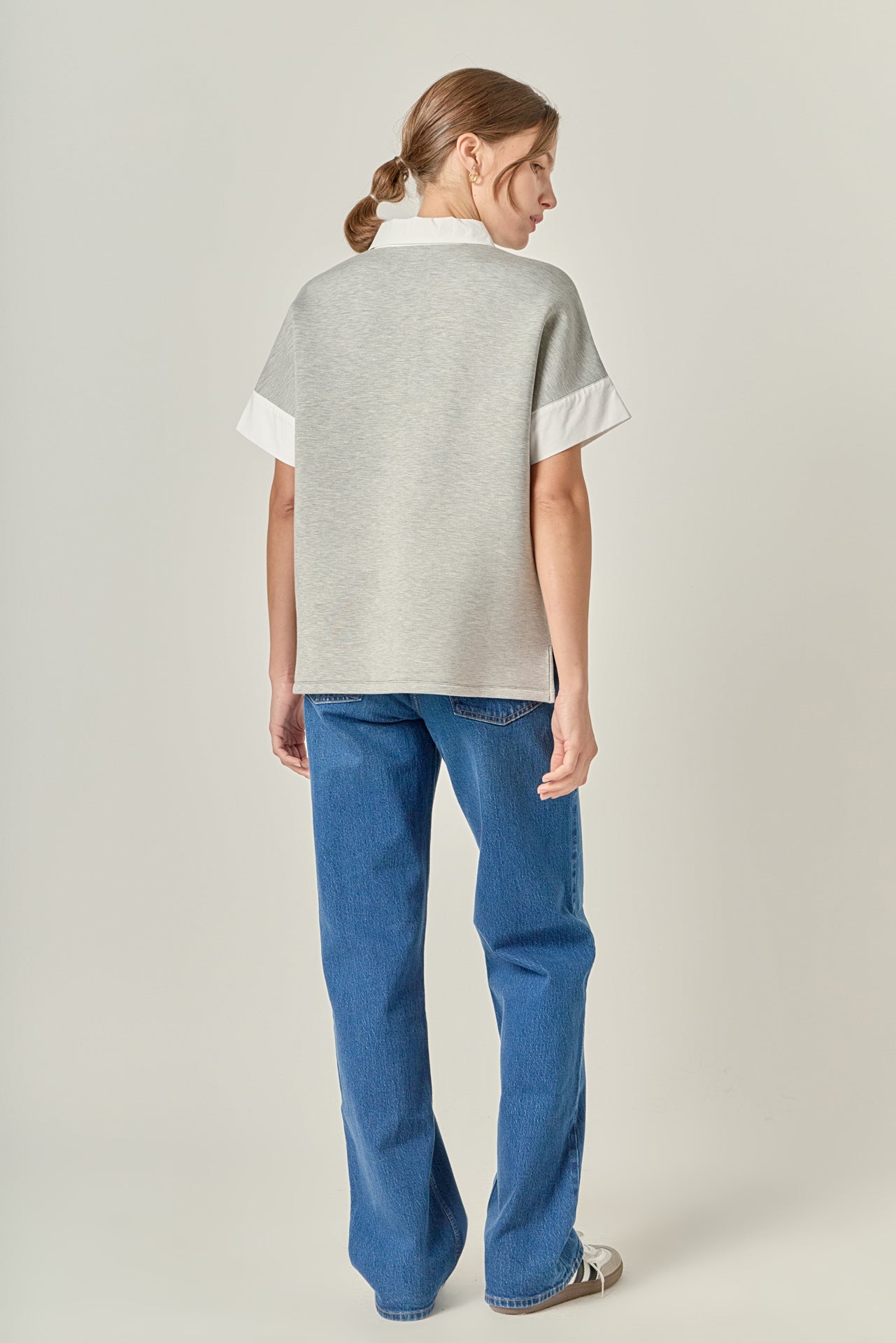 ENGLISH FACTORY - Scuba Collar Sweatshirt - SWEATSHIRTS available at Objectrare
