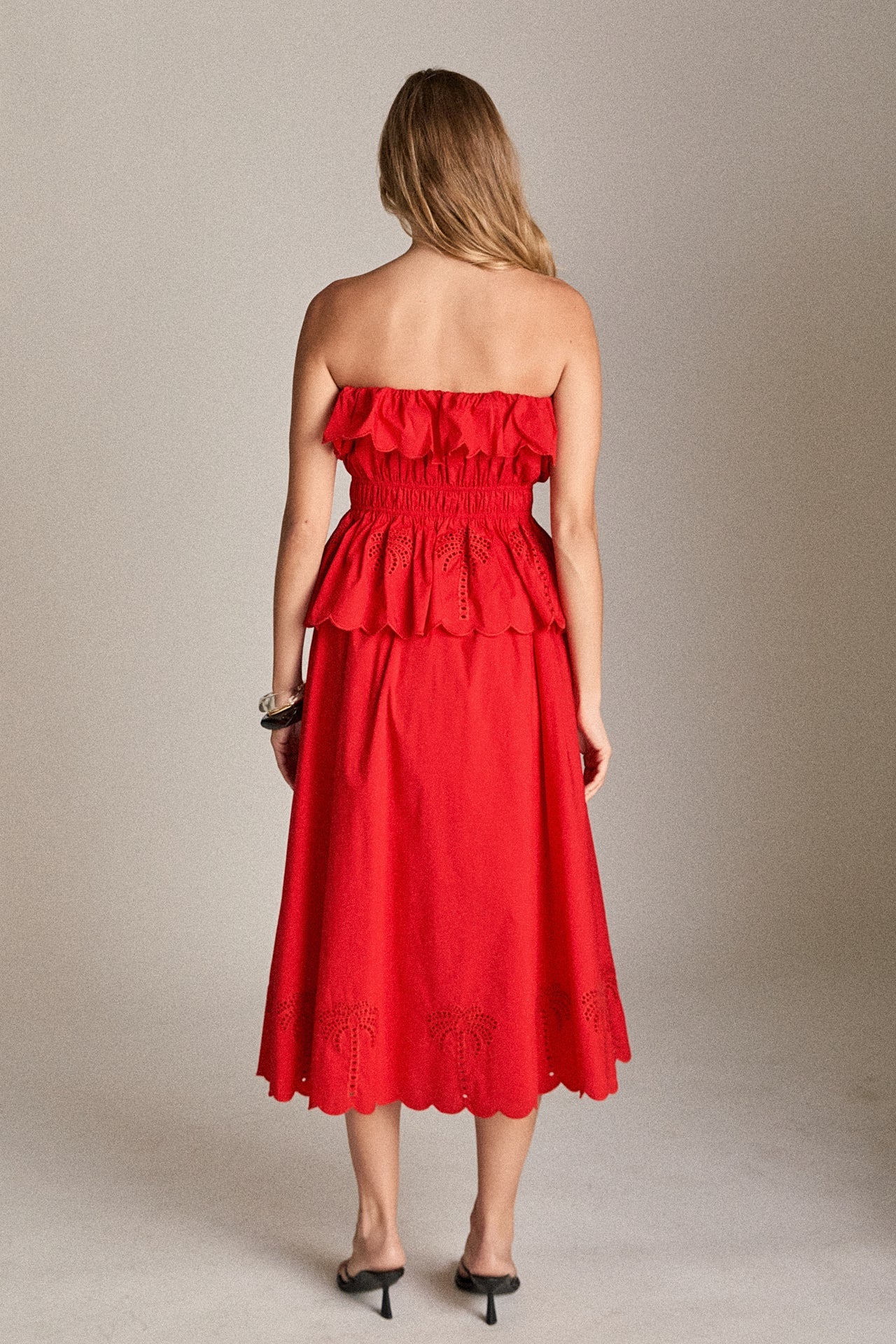 ENGLISH FACTORY - Sweet Scallop Midi Skirt - SKIRTS available at Objectrare