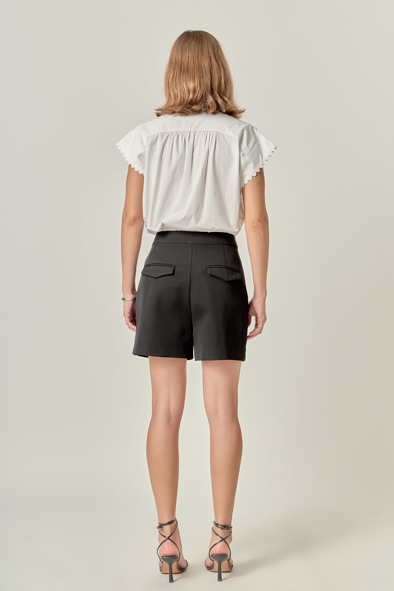 ENGLISH FACTORY - Scallop Trim Ric Rac Short Sleeve Shirt - SHIRTS & BLOUSES available at Objectrare