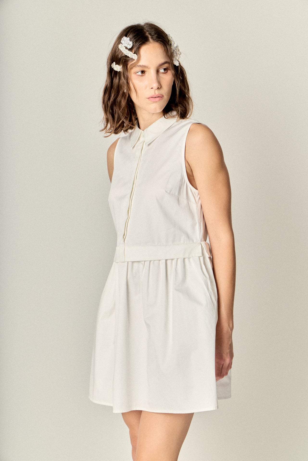 ENGLISH FACTORY - The Buttoned-Up Mini Dress - DRESSES available at Objectrare