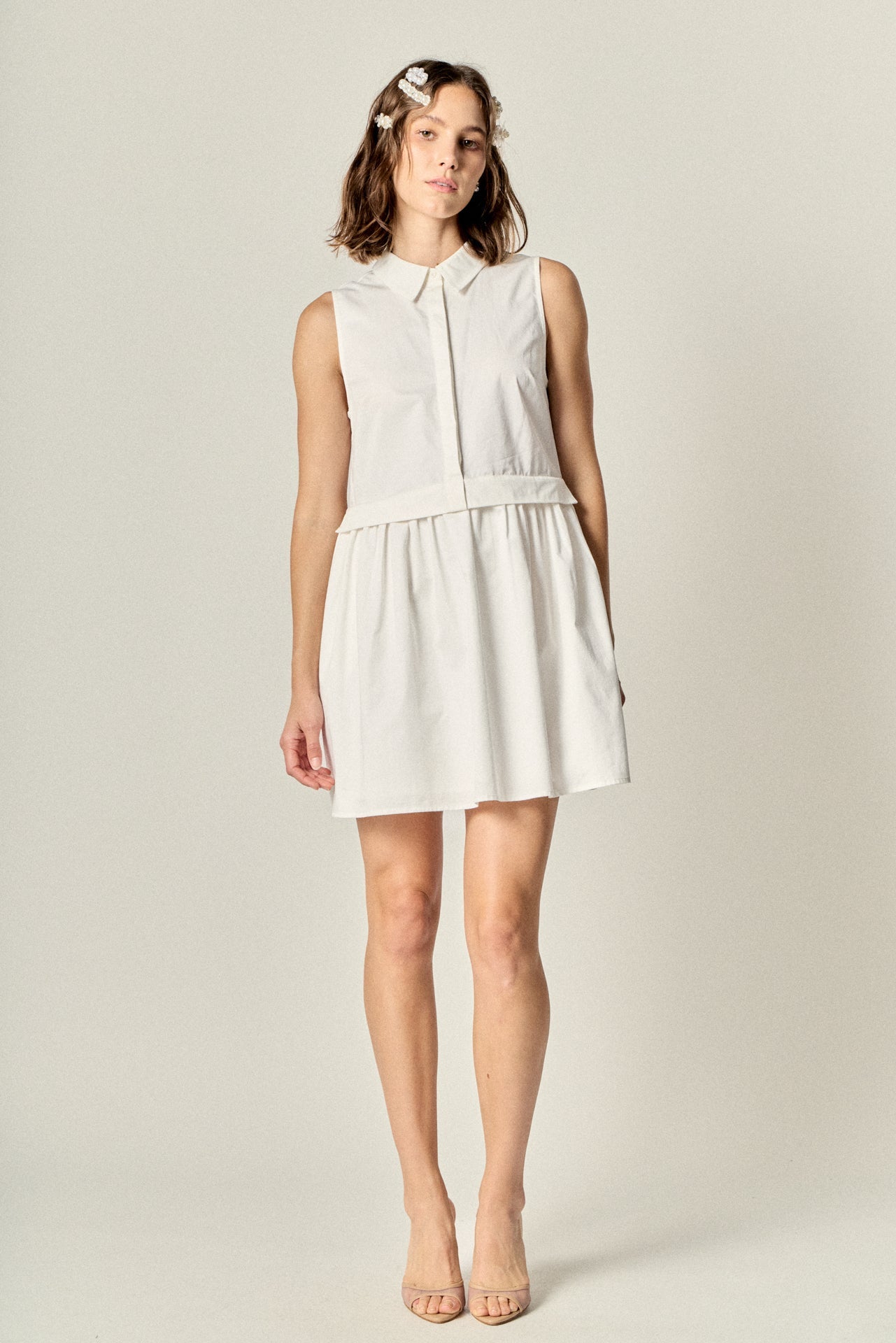 ENGLISH FACTORY - The Buttoned-Up Mini Dress - DRESSES available at Objectrare