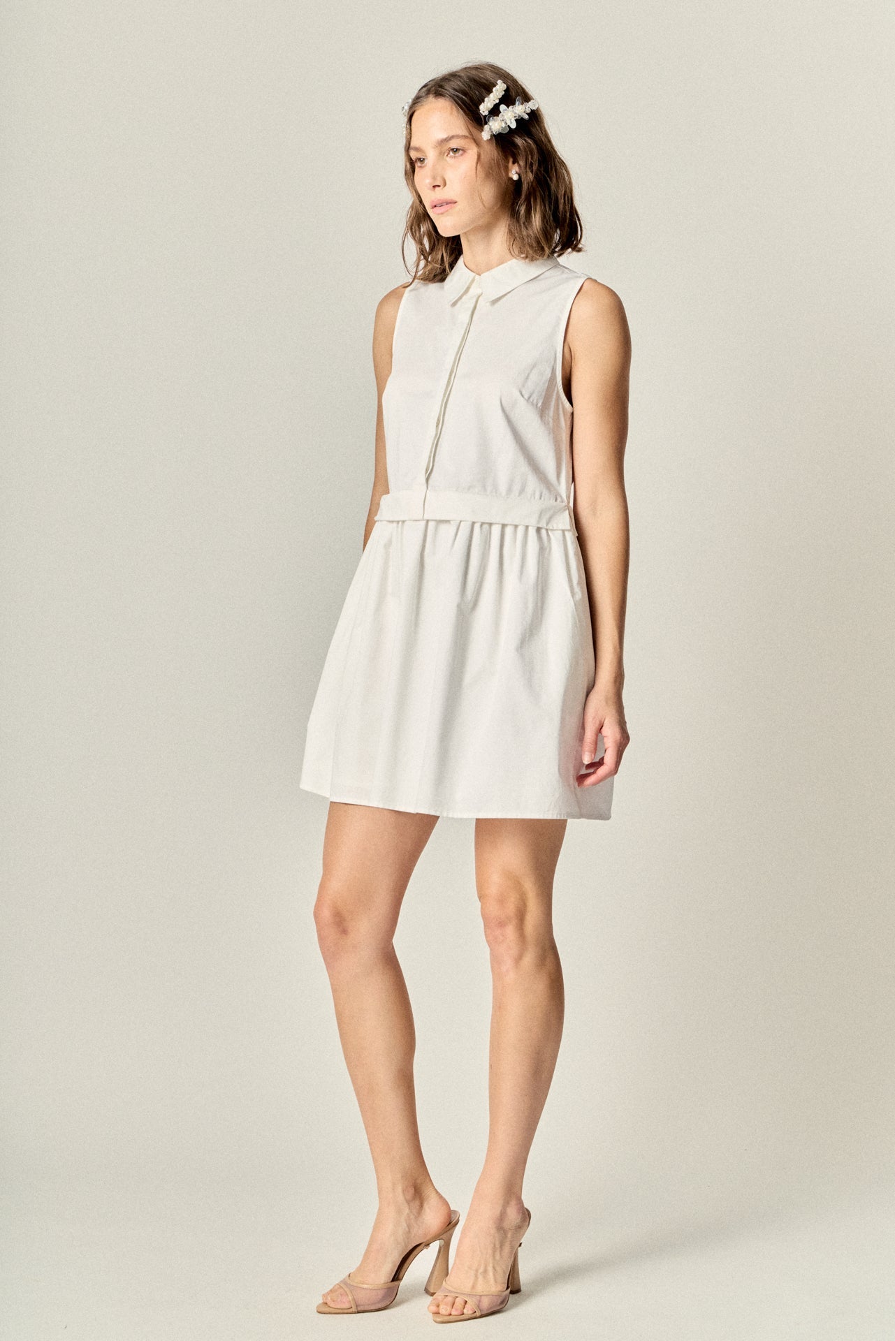 ENGLISH FACTORY - The Buttoned-Up Mini Dress - DRESSES available at Objectrare