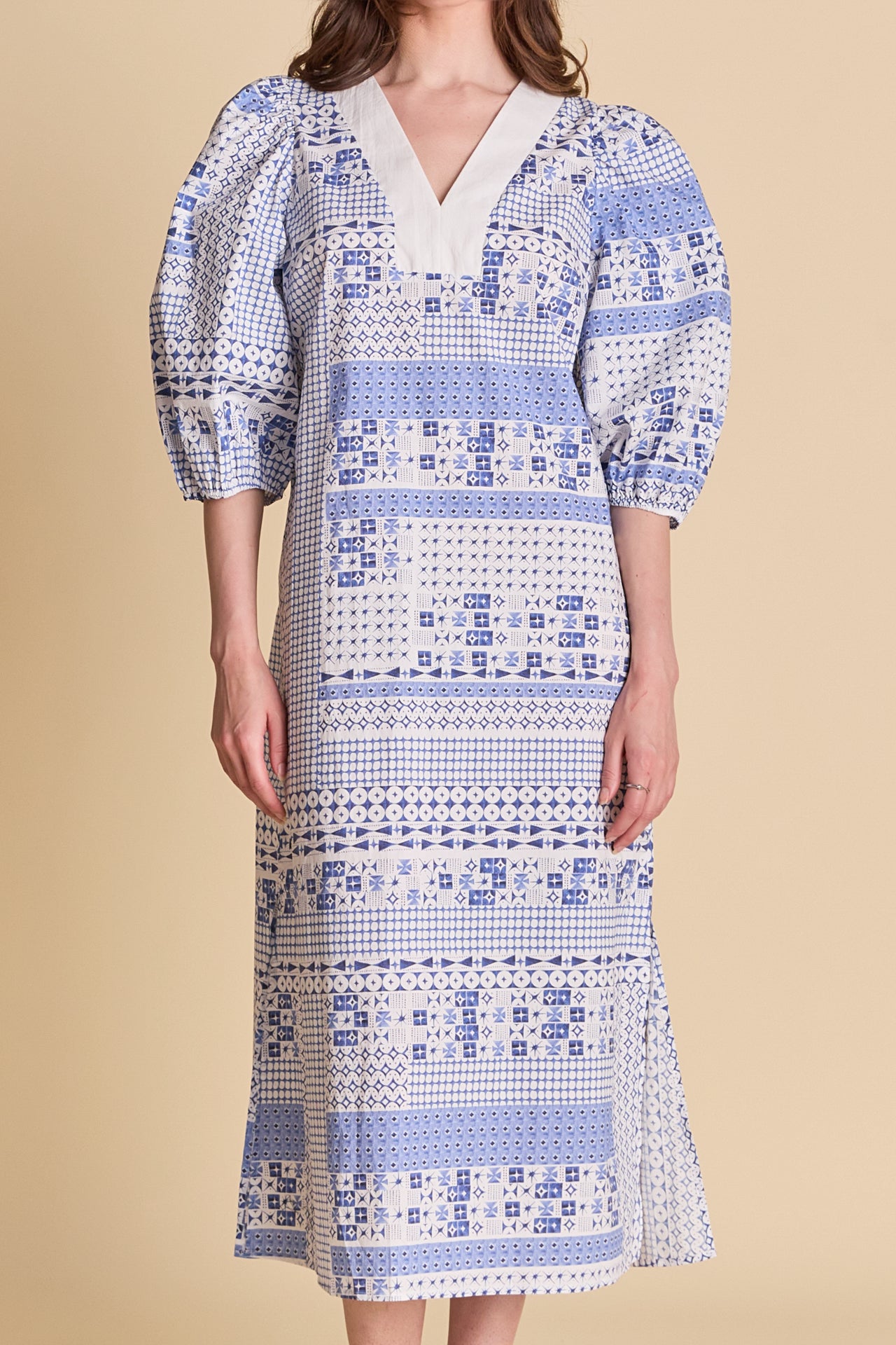LA'VEN - Printed Midi Dress - DRESSES available at Objectrare