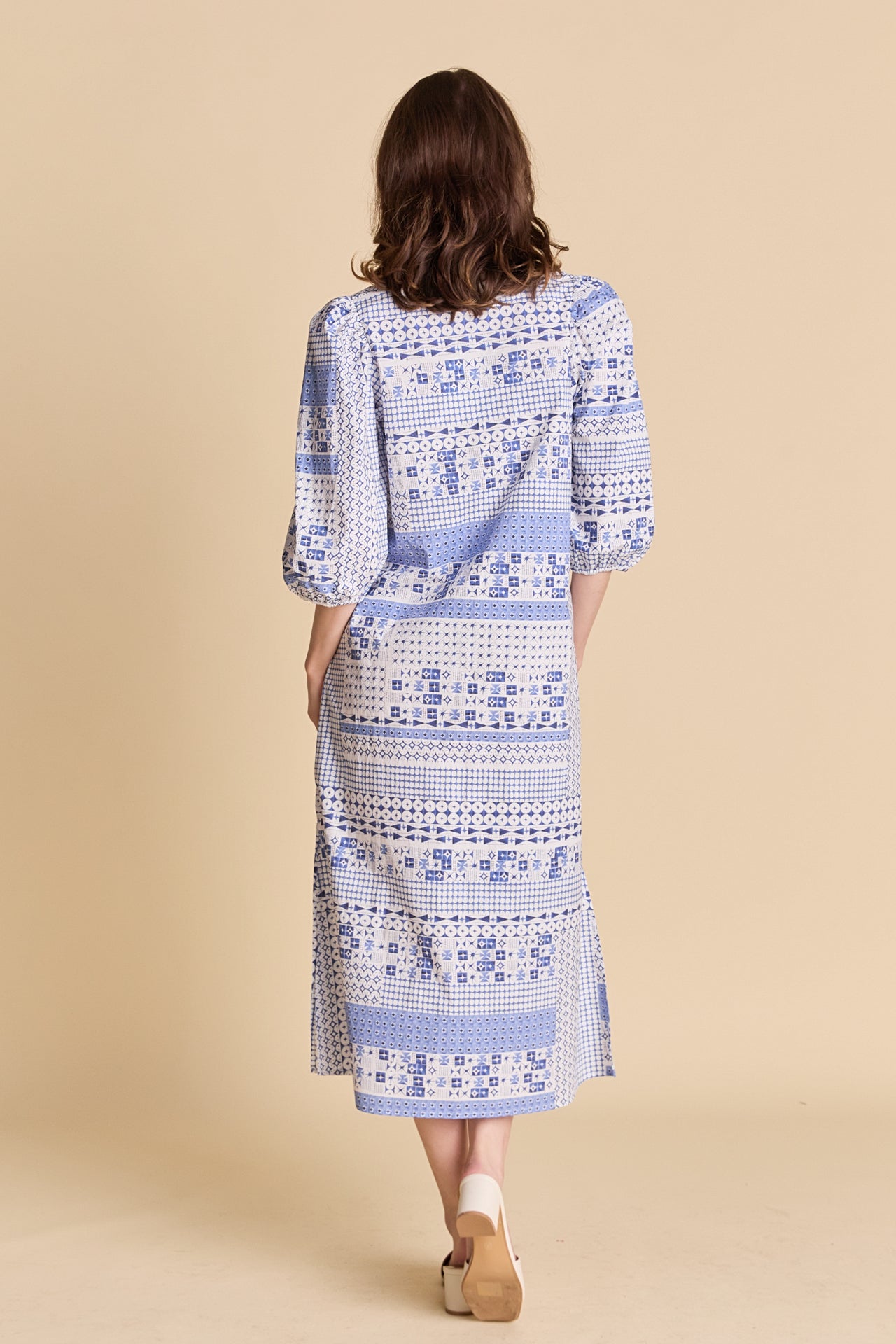 LA'VEN - Printed Midi Dress - DRESSES available at Objectrare