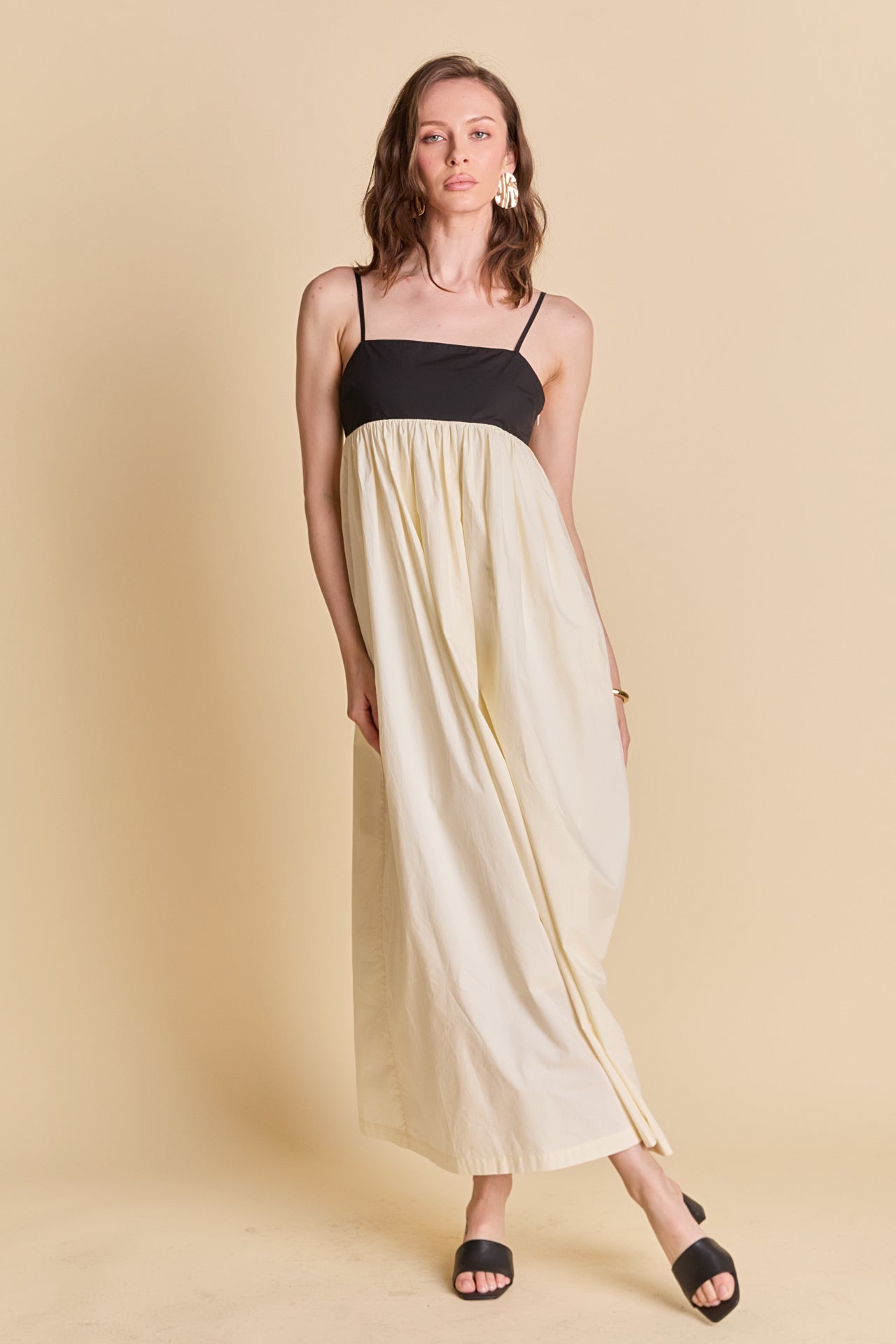 LA'VEN - Colorblock Sleeveless Maxi Dress - DRESSES available at Objectrare