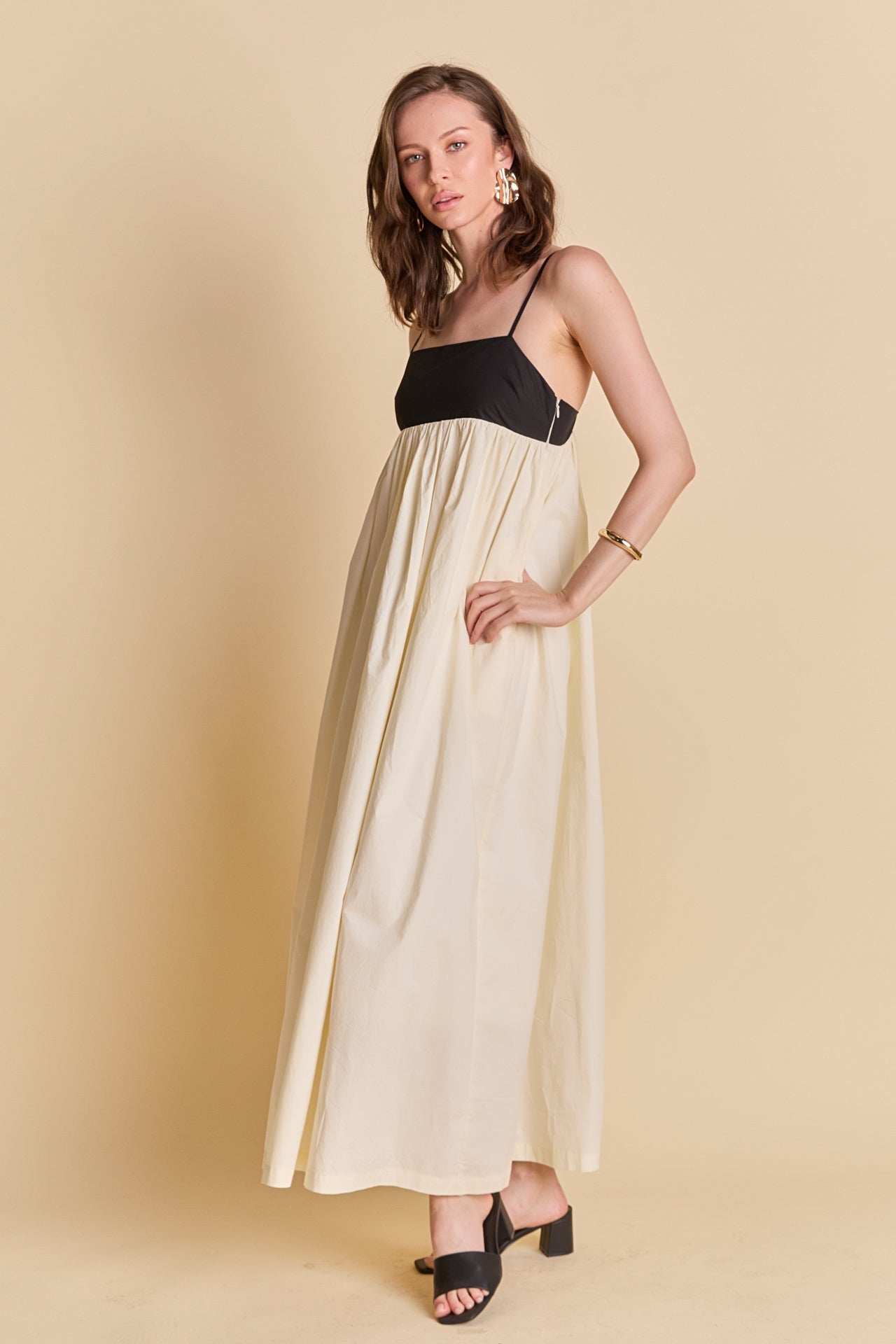 LA'VEN - Colorblock Sleeveless Maxi Dress - DRESSES available at Objectrare