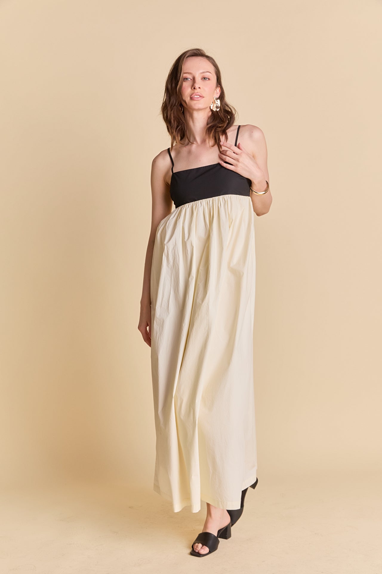 LA'VEN - Colorblock Sleeveless Maxi Dress - DRESSES available at Objectrare