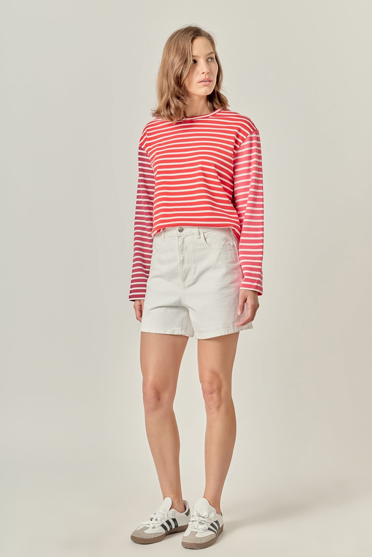 ENGLISH FACTORY - Stripe Colorblock Long Sleeve Tee - TOPS available at Objectrare