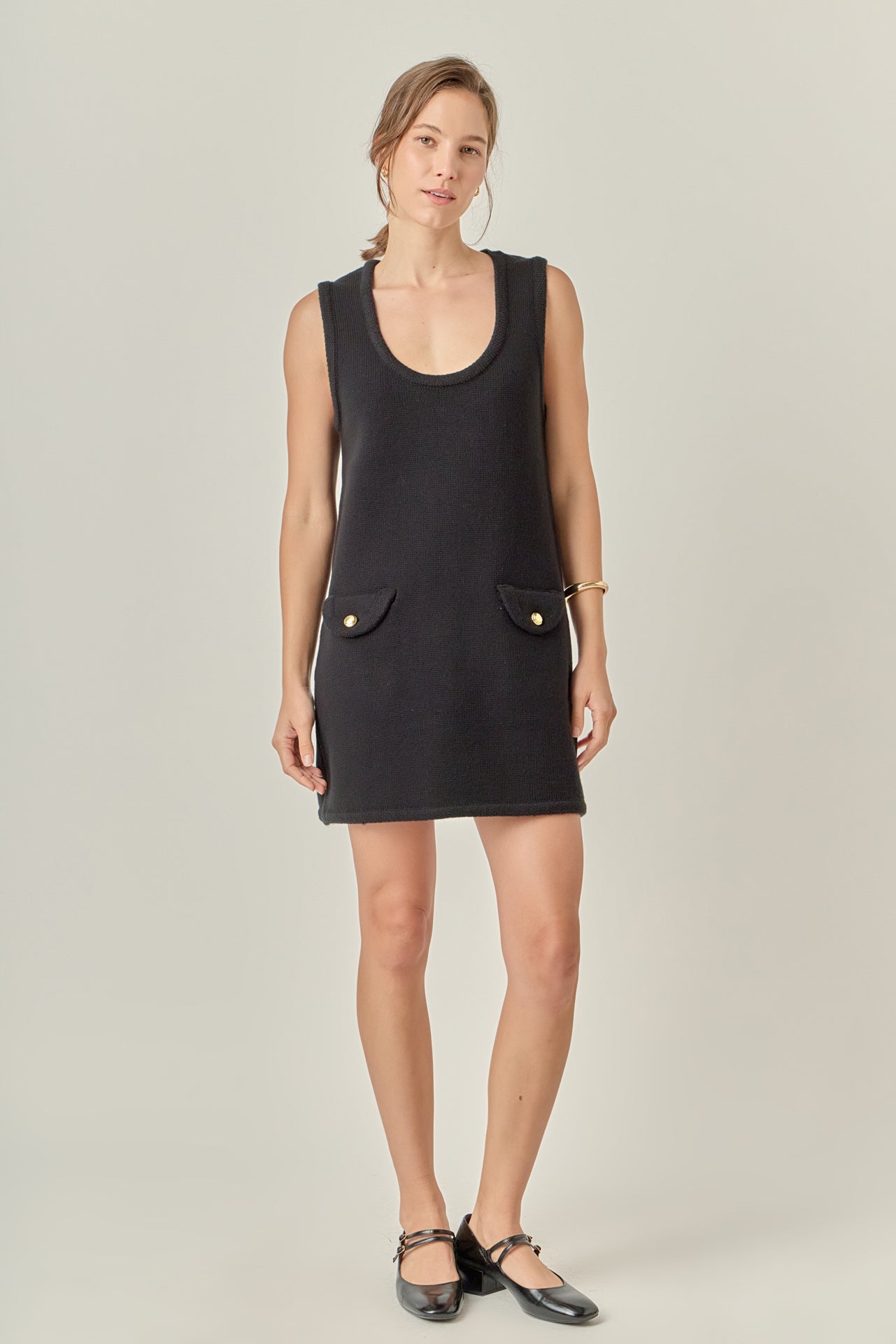 ENGLISH FACTORY - Sleeveless Knit Mini Dress - DRESSES available at Objectrare