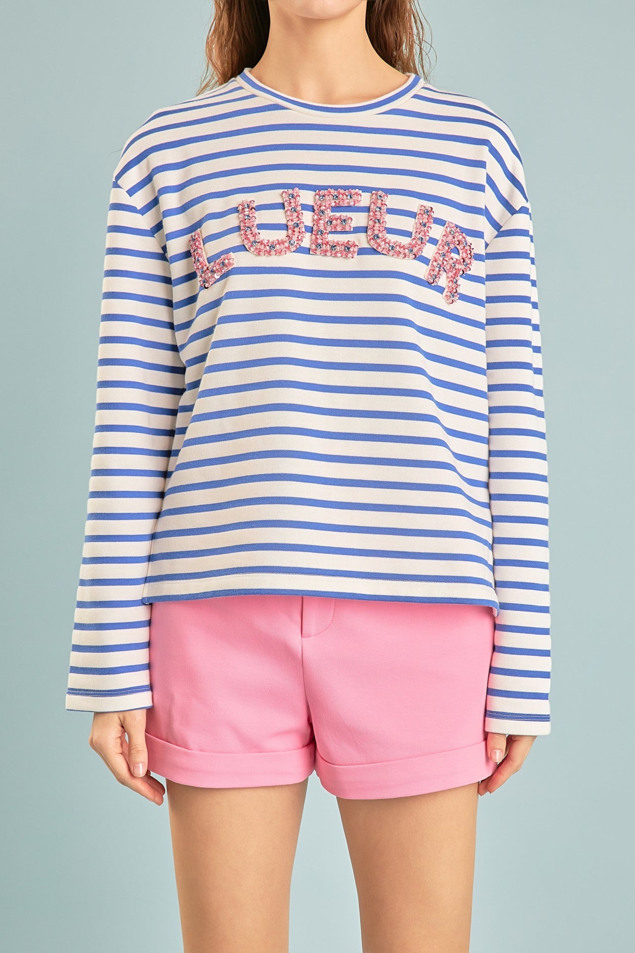 ENDLESS ROSE - Embellishment Sweatshirt - TOPS available at Objectrare