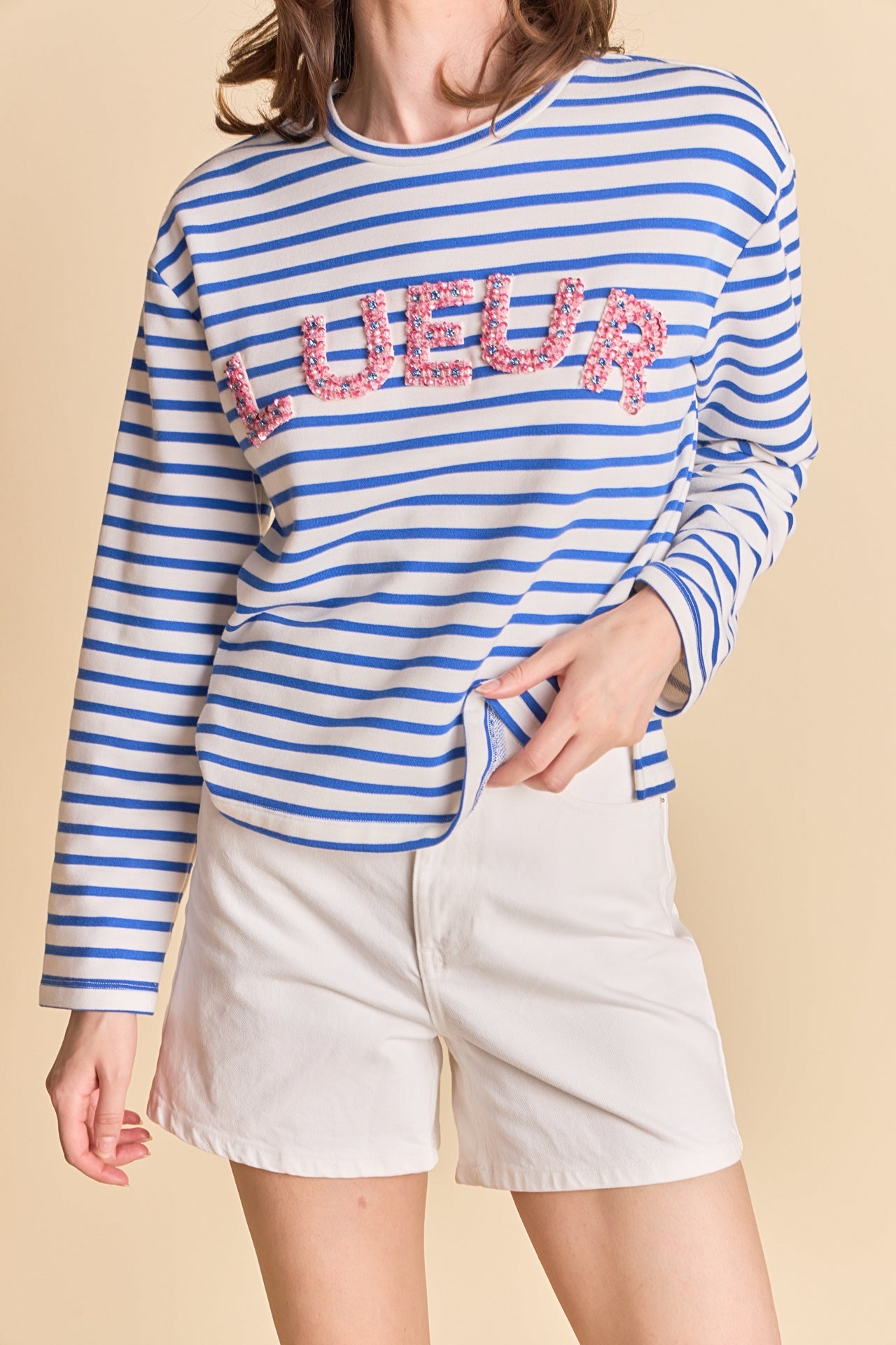 ENDLESS ROSE - Embellishment Sweatshirt - TOPS available at Objectrare