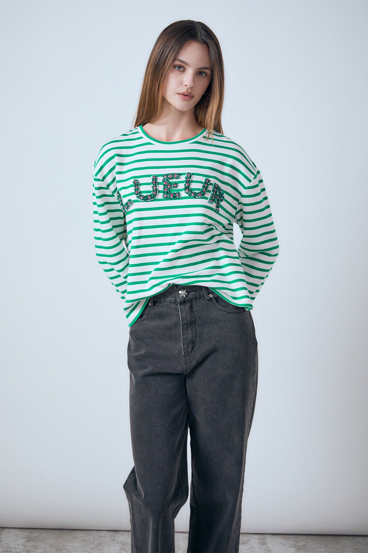 ENDLESS ROSE - Embellishment Sweatshirt - TOPS available at Objectrare