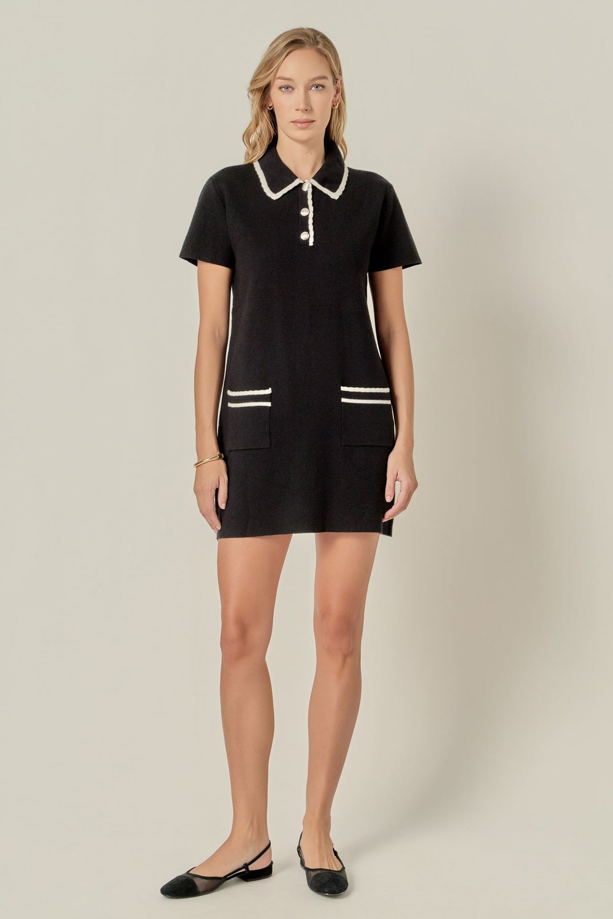 Scallop Detailed Mini Dress