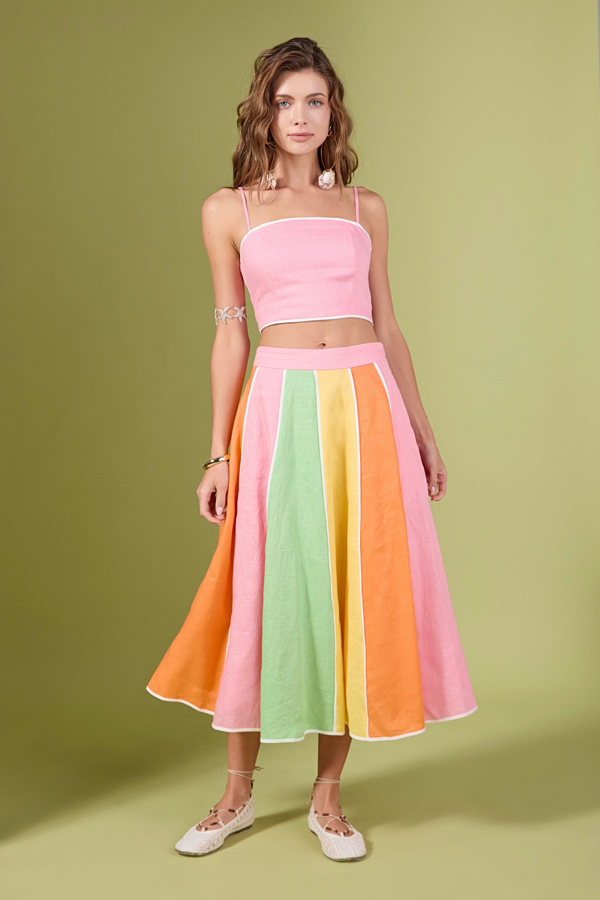 ENGLISH FACTORY - The Aurora Linen Sleeveless Top - TOPS available at Objectrare