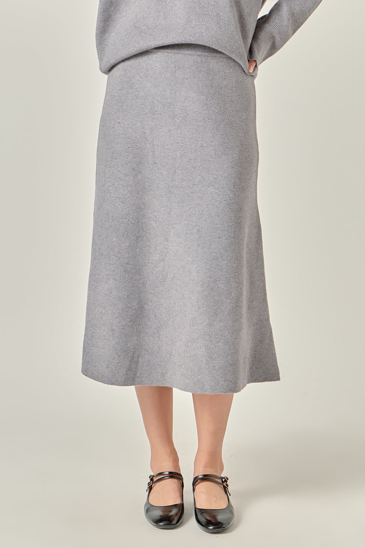 ENGLISH FACTORY - Midi Knit Skirt - SKIRTS available at Objectrare