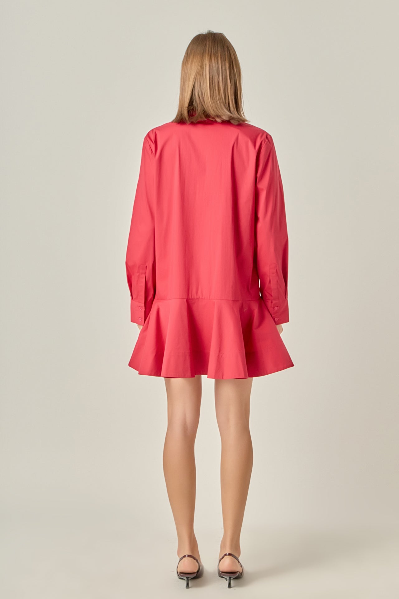 Collared Flare Skirt Dress