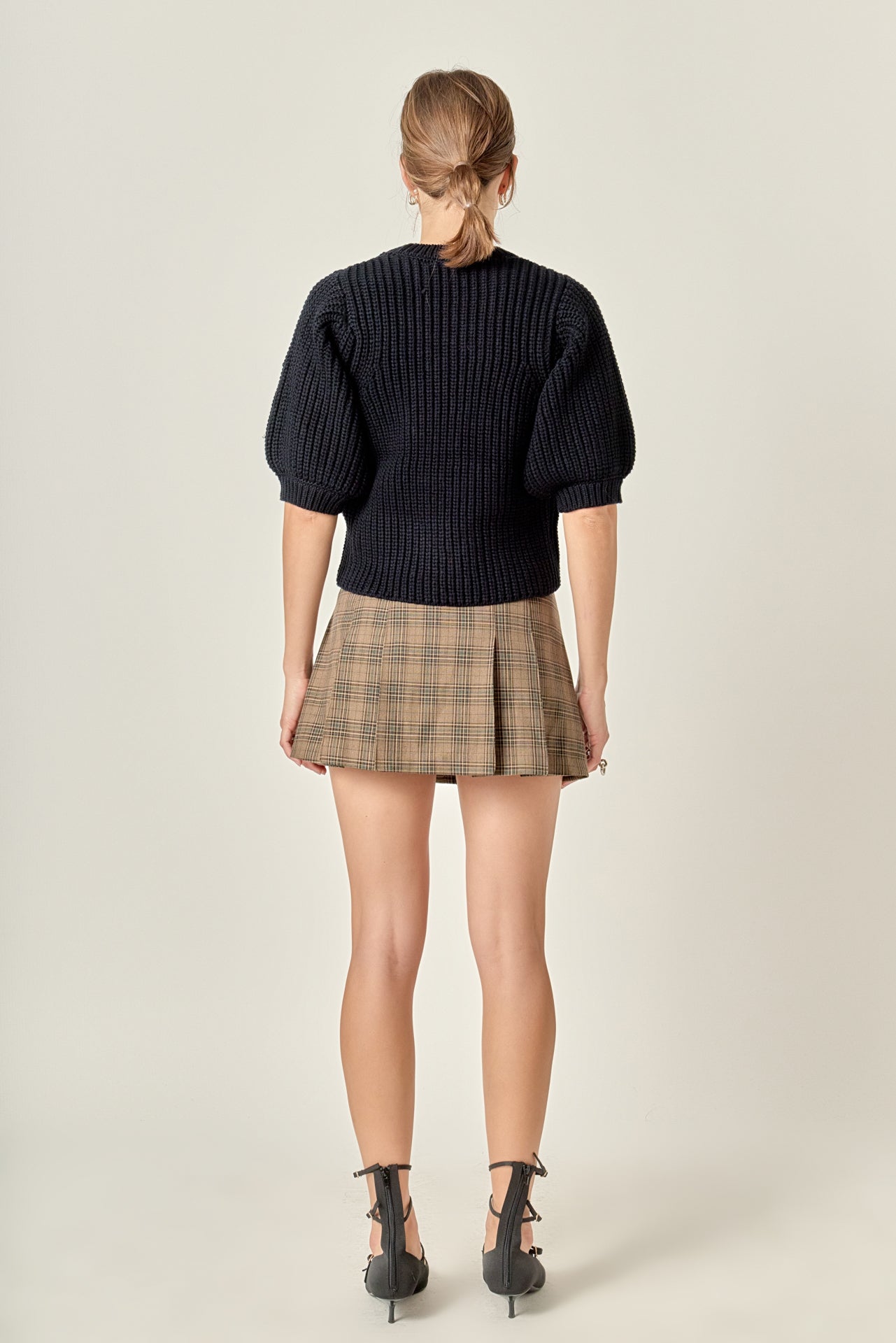 Madeline Check Pleated Mini Skort